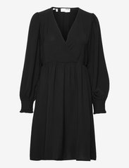 Selected Femme - SLF WINA LS SHORT DRESS M - kurze kleider - black - 0