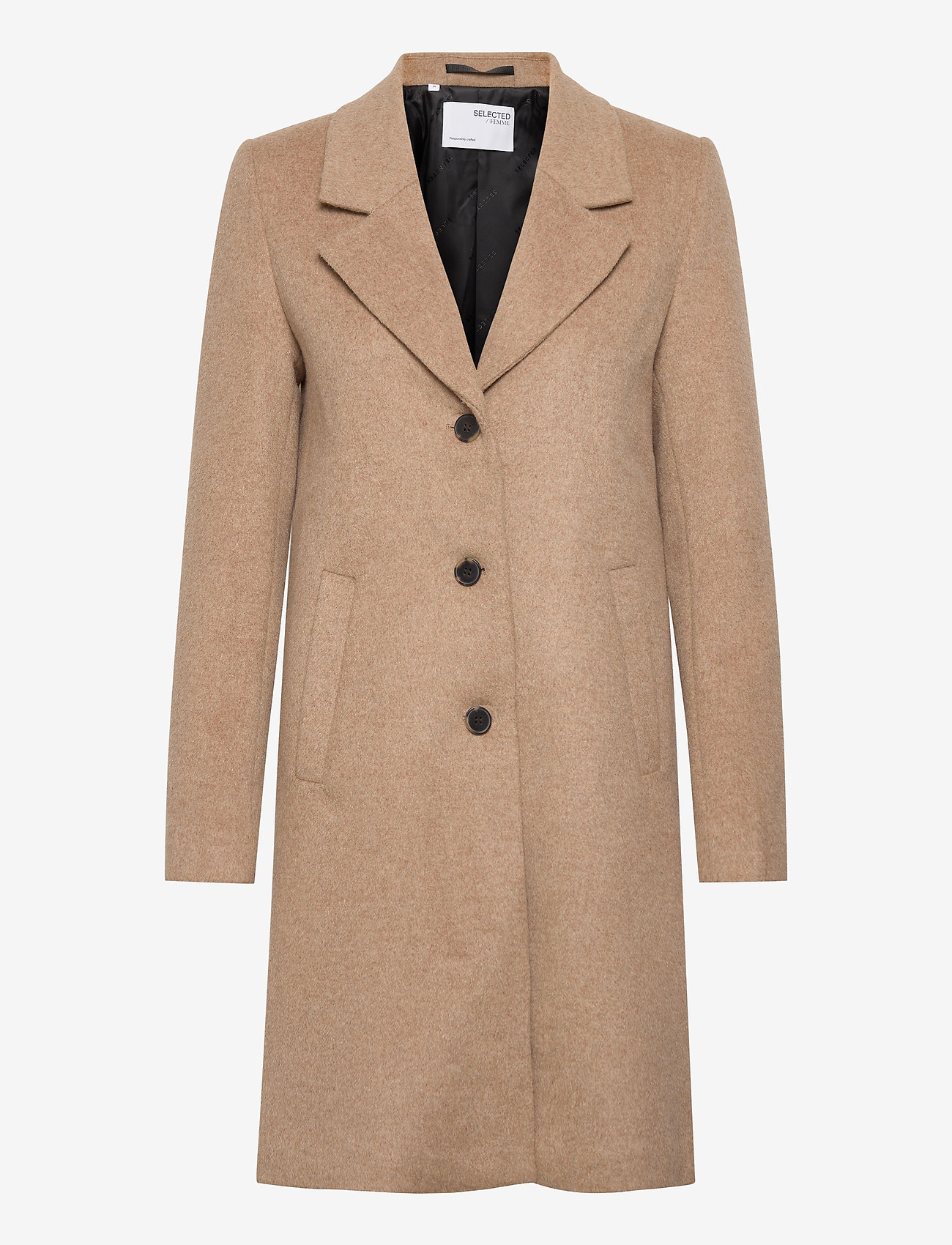 Selected Femme - SLFSASJA WOOL COAT BOOZT B - winter coats - amphora - 0