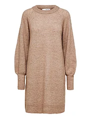 Selected Femme - SLFLULU LS KNIT DRESS O-NECK B NOOS - knitted dresses - amphora - 1