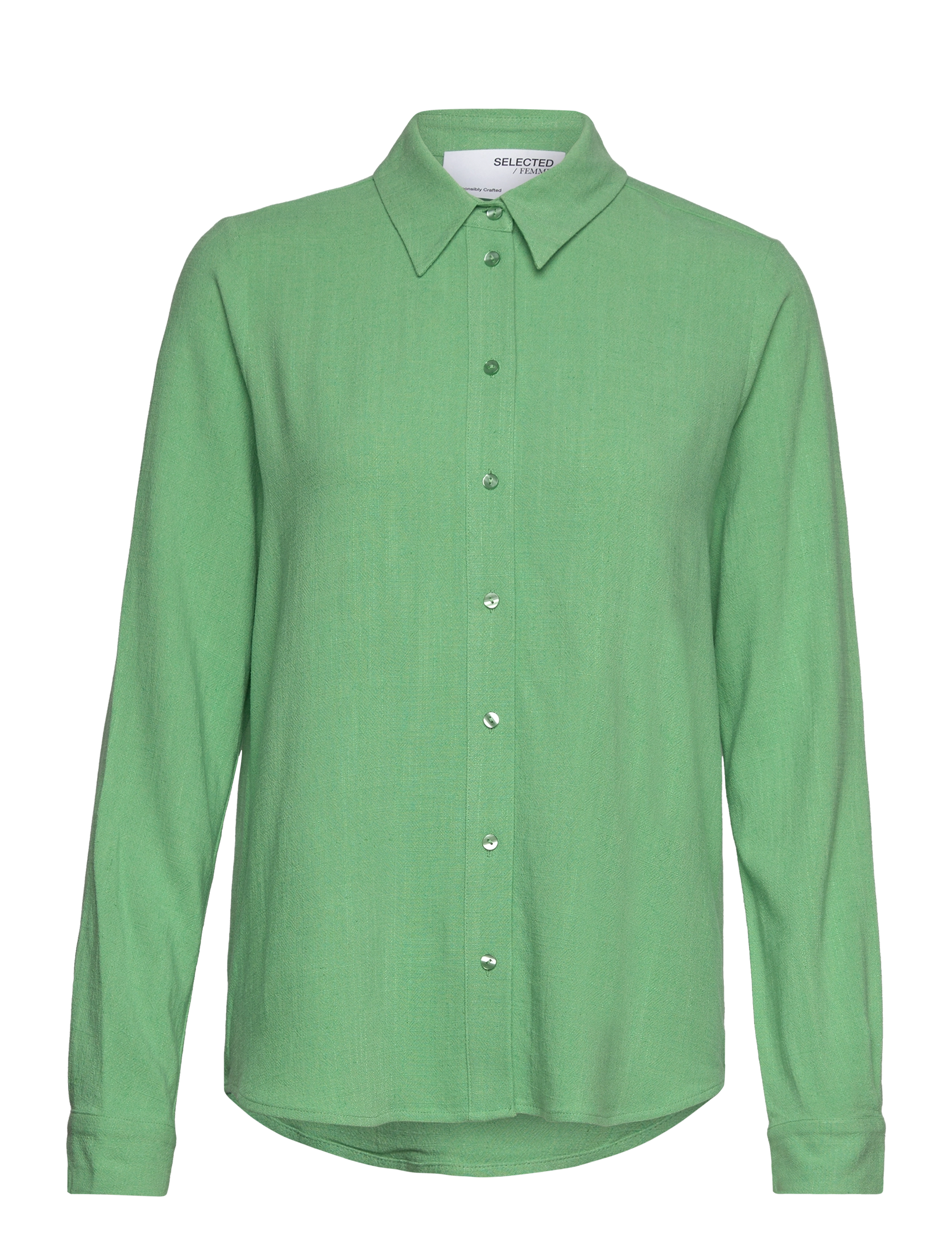 SELECTED Slwviva Ls Sun Shirt Noos Grün - 34 - Damen