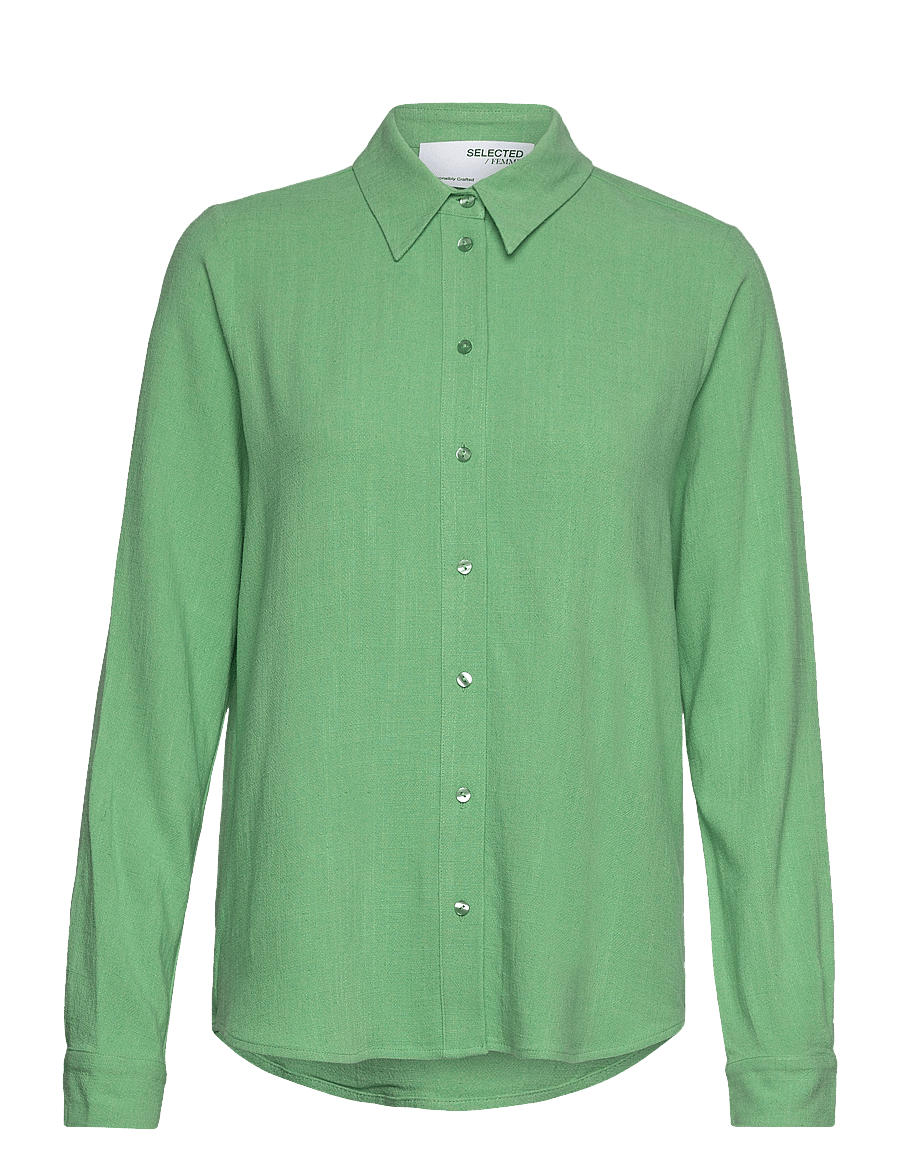 Selected - SLWVIVA LS SUN SHIRT NOOS - langærmede skjorter - absinthe green - 1