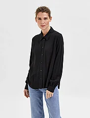 Selected Femme - SLFVIVA LS SHIRT NOOS - langermede skjorter - black - 2
