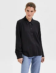 Selected Femme - SLFVIVA LS SHIRT NOOS - long-sleeved shirts - black - 5