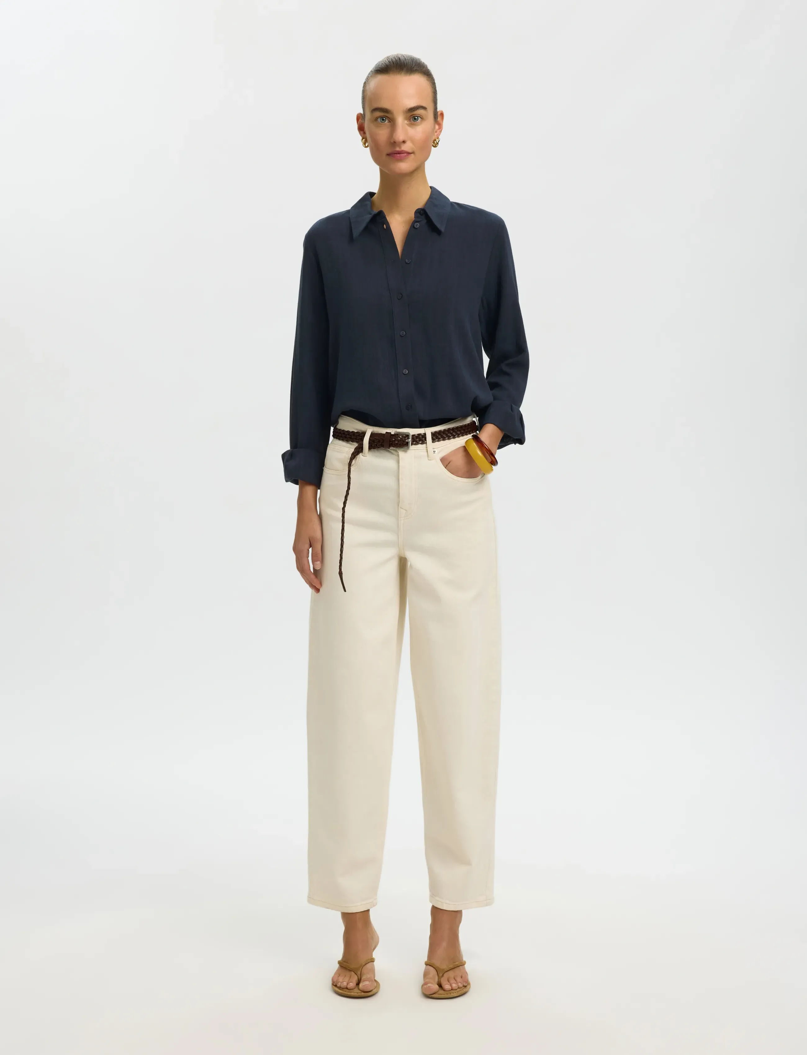 Selected - SLWVIVA LS SUN SHIRT NOOS - chemises à manches longues - dark sapphire - 3