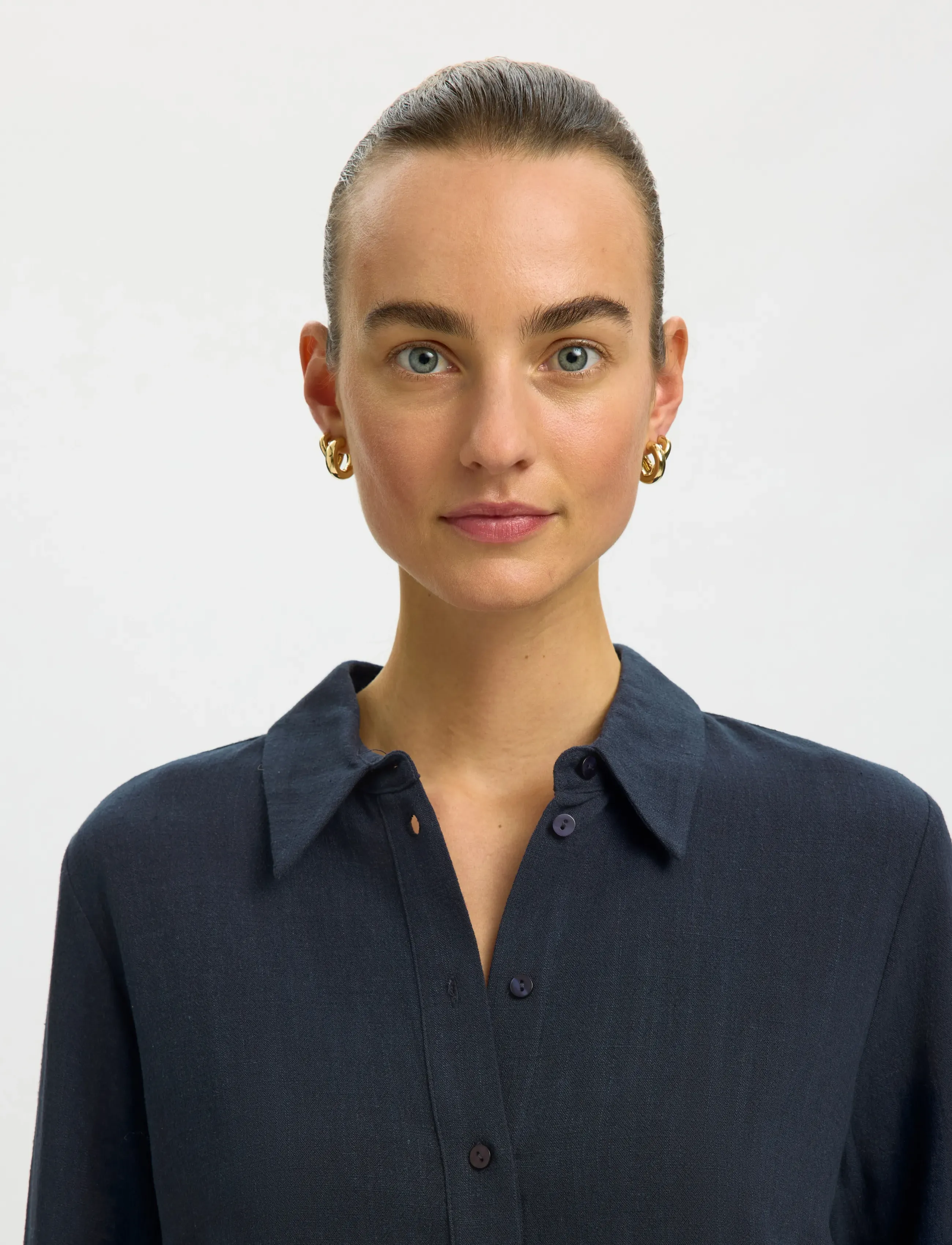 Selected - SLWVIVA LS SUN SHIRT NOOS - chemises à manches longues - dark sapphire - 4