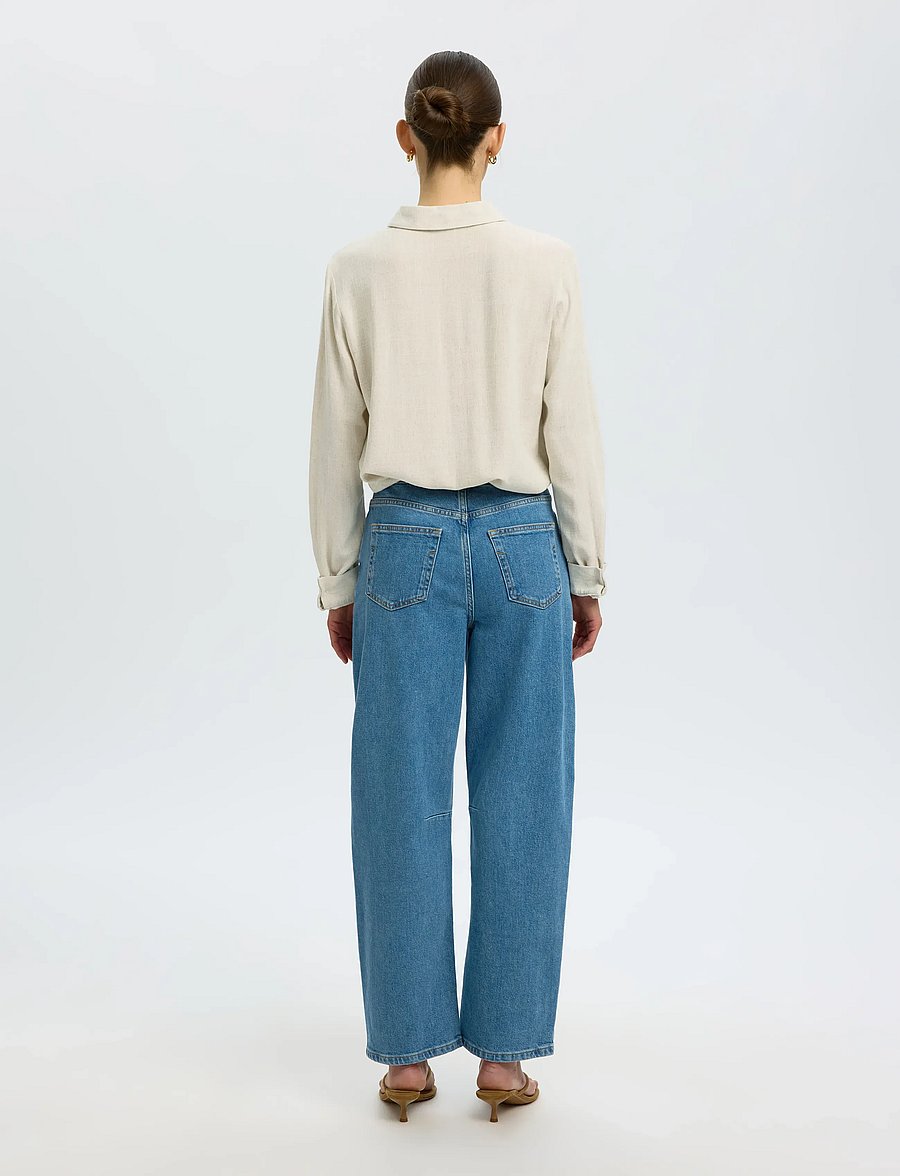 Selected - SLWVIVA LS SUN SHIRT NOOS - langärmlige hemden - sandshell - 3