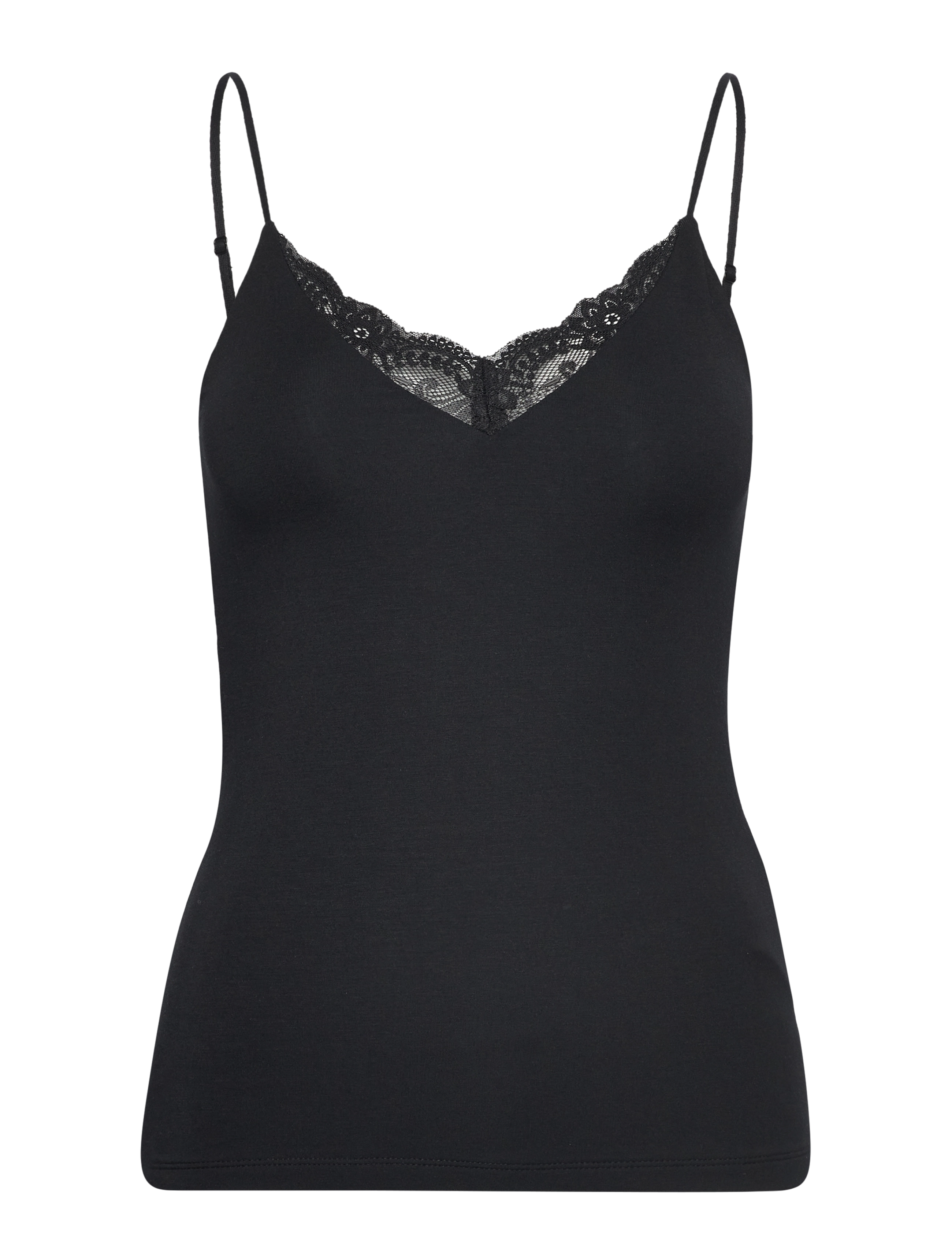Selected Femme - SLFMANDY LACE SINGLET  NOOS - black - 0