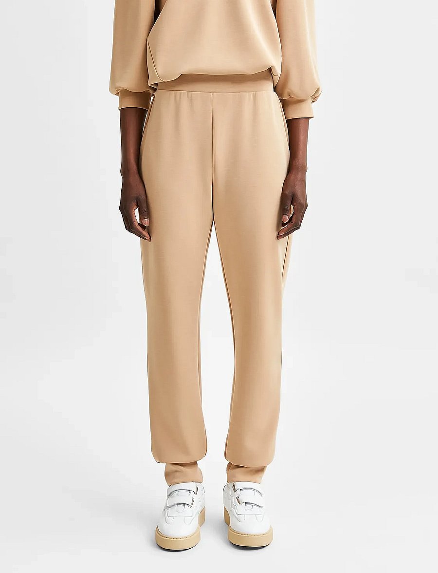 Selected - SLFTENNY HW SWEAT PANT - hverdags stil - tannin - 0