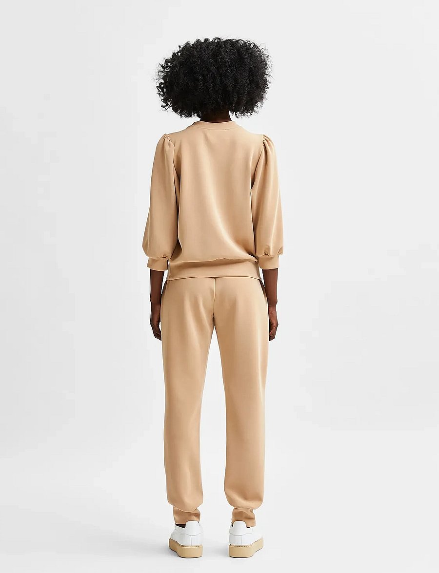 Selected - SLFTENNY HW SWEAT PANT - hverdags stil - tannin - 3