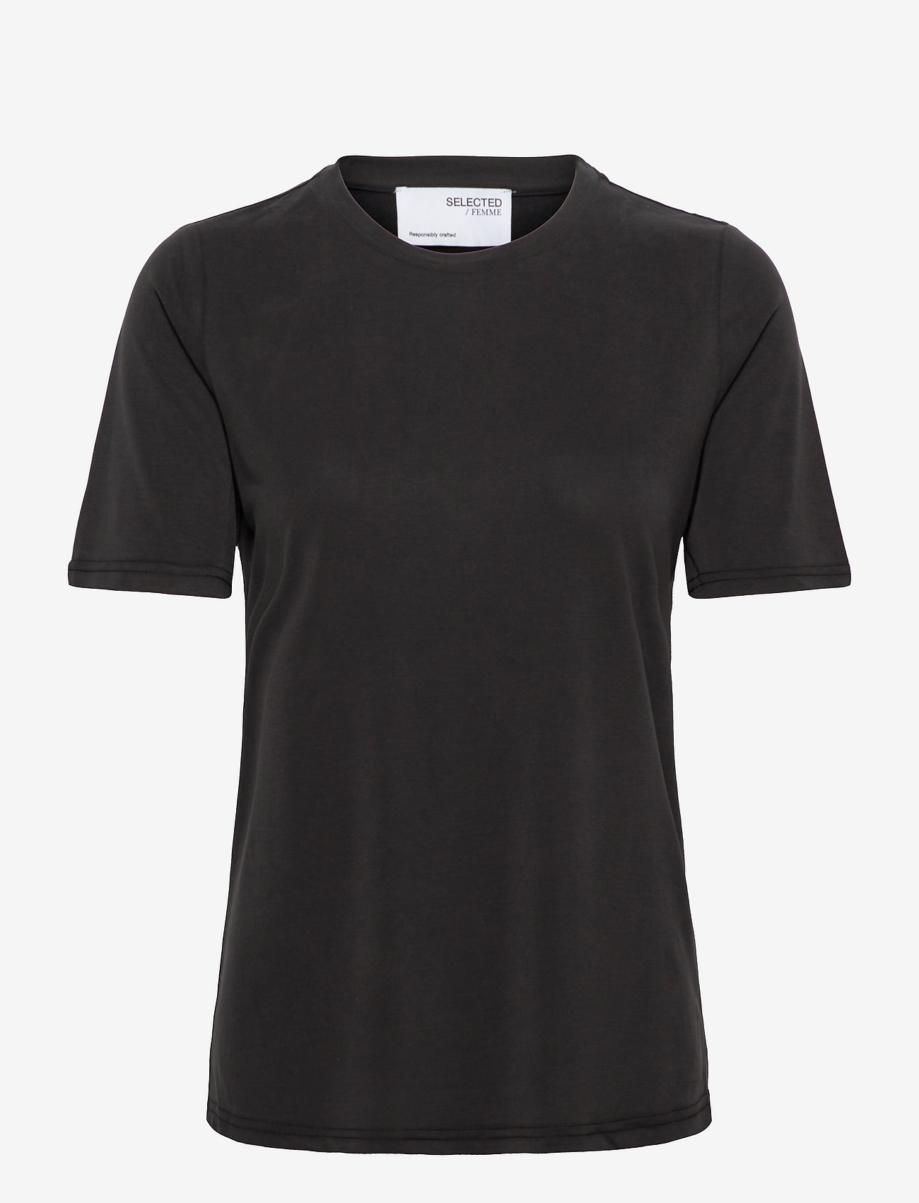 Selected Femme - SLFSTELLA SS TEE - black - 0