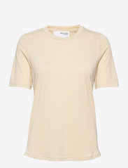 Selected Femme - SLFSTELLA SS TEE - lägsta priserna - sandshell - 0