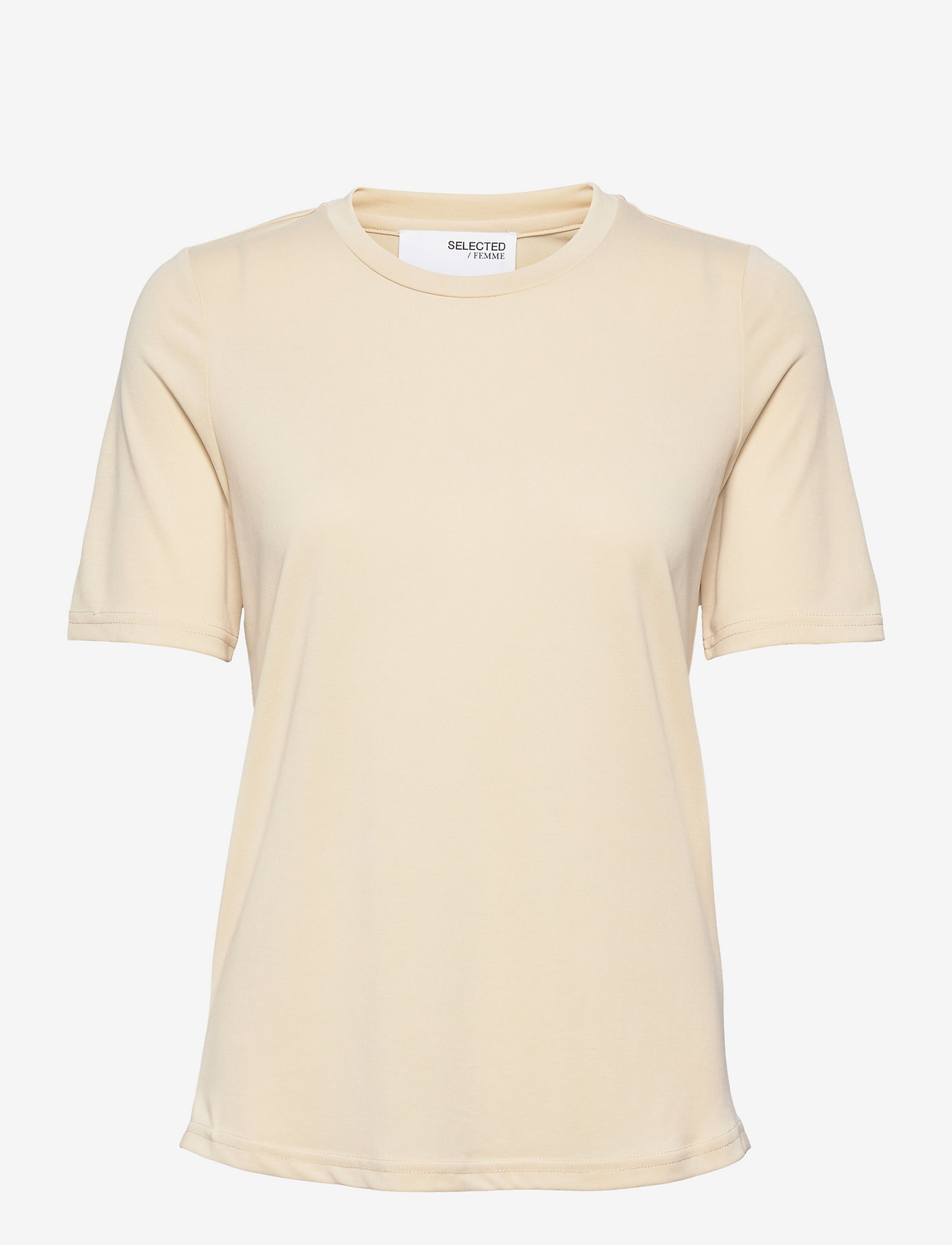 Selected Femme - SLFSTELLA SS TEE - sandshell - 0