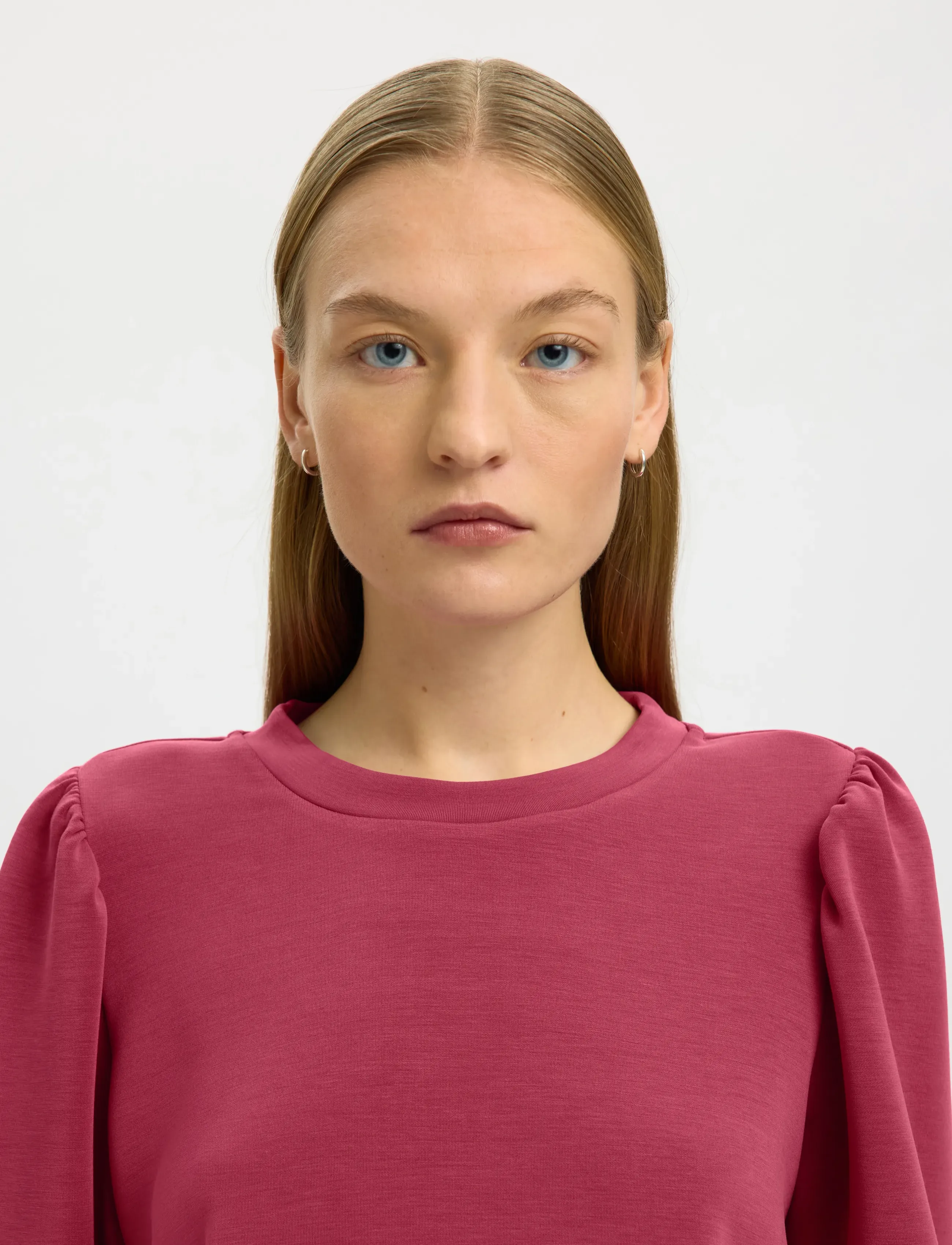 Selected - SLWTENNY 3/4 SWEAT TOP NOOS - langærmede toppe - anemone - 4