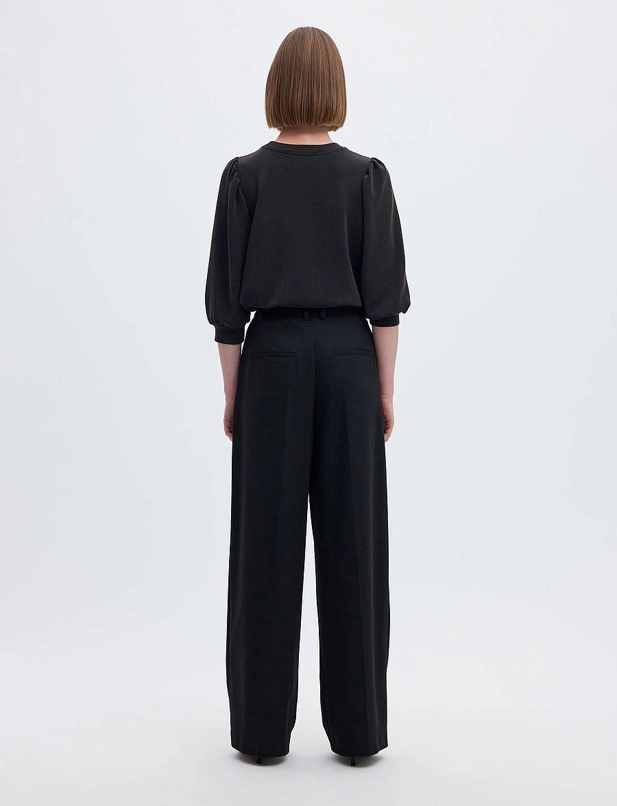 Selected - SLWTENNY 3/4 SWEAT TOP NOOS - langærmede toppe - black - 2