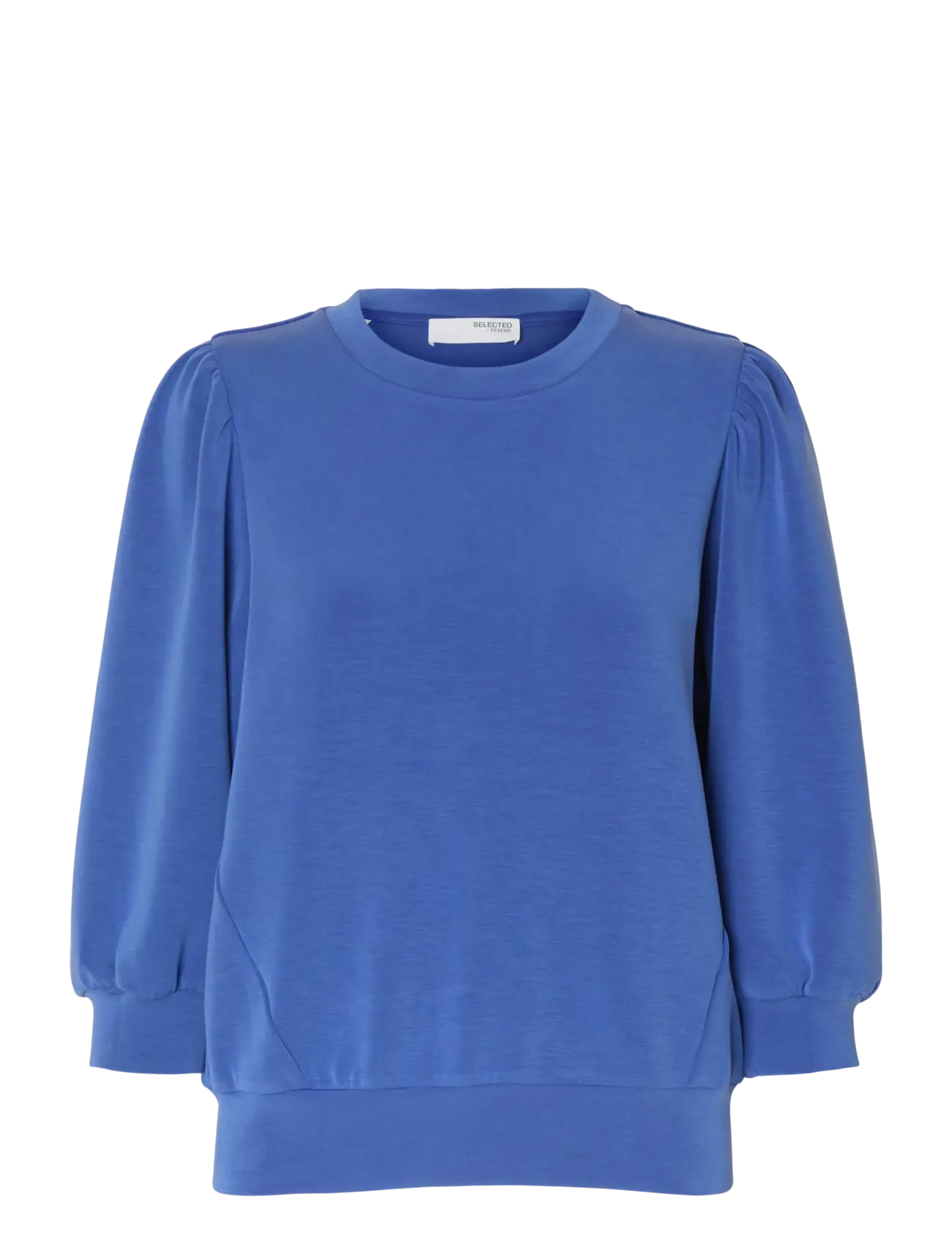 Selected SLWTENNY 3/4 SWEAT TOP NOOS - Selected - DAZZLING BLUE / blue