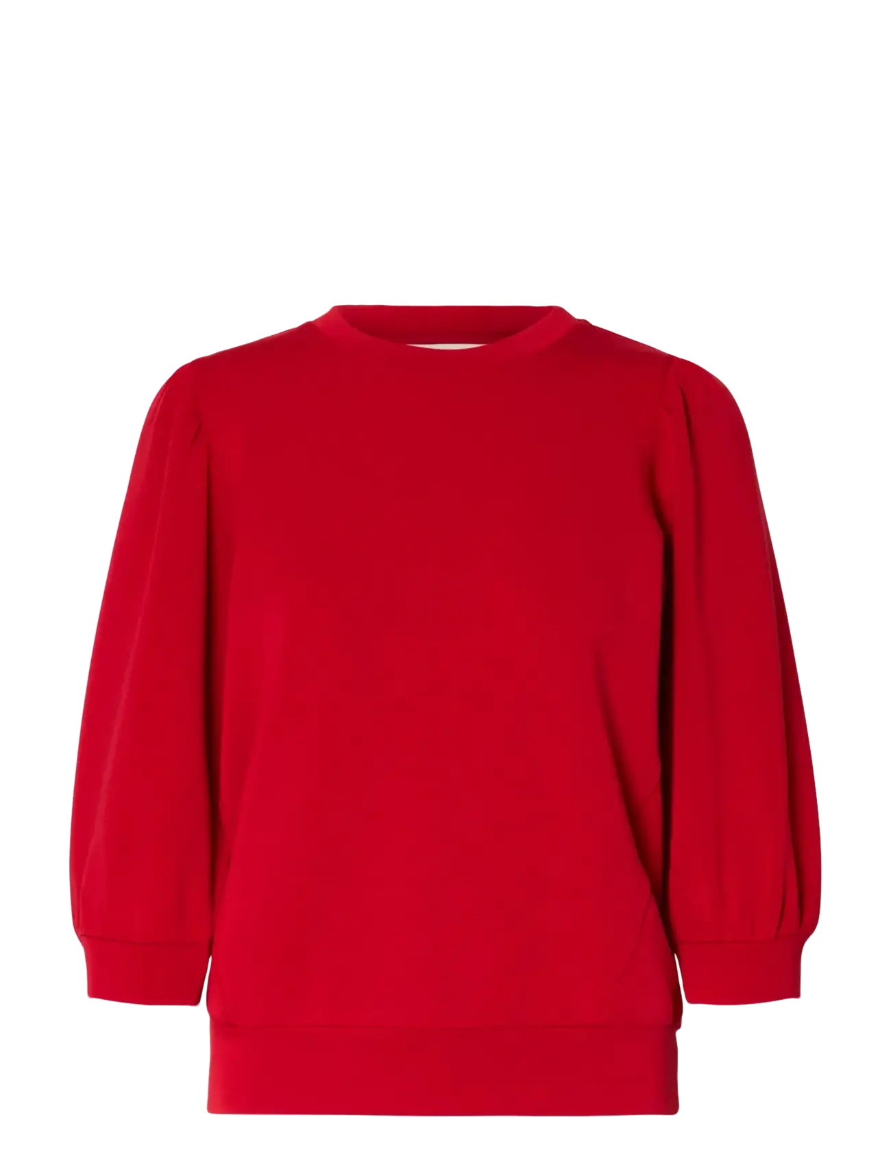 SLFTENNY 3/4 SWEAT TOP NOOS - EQUESTRIAN RED