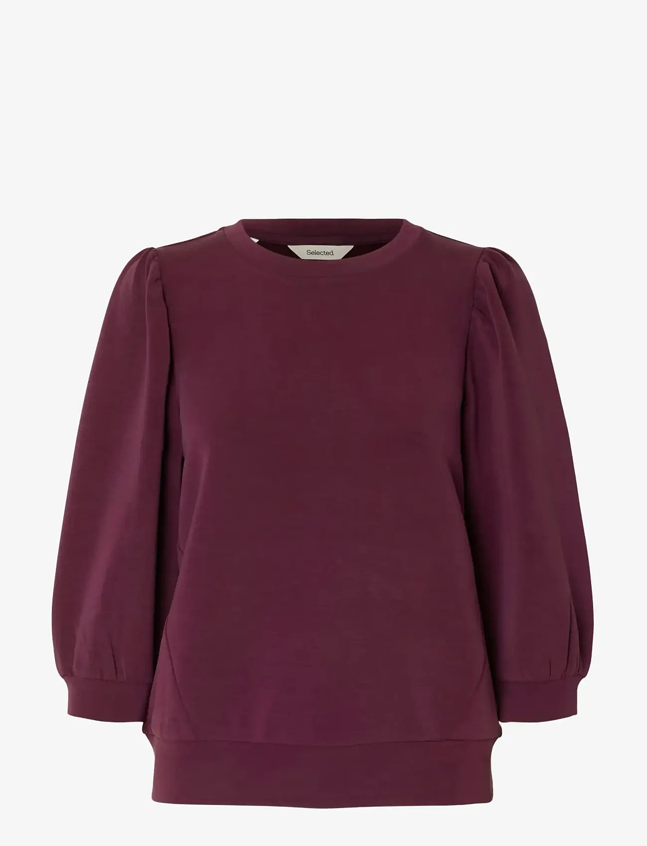 Selected - SLWTENNY 3/4 SWEAT TOP NOOS - dressipluusid - fig - 1