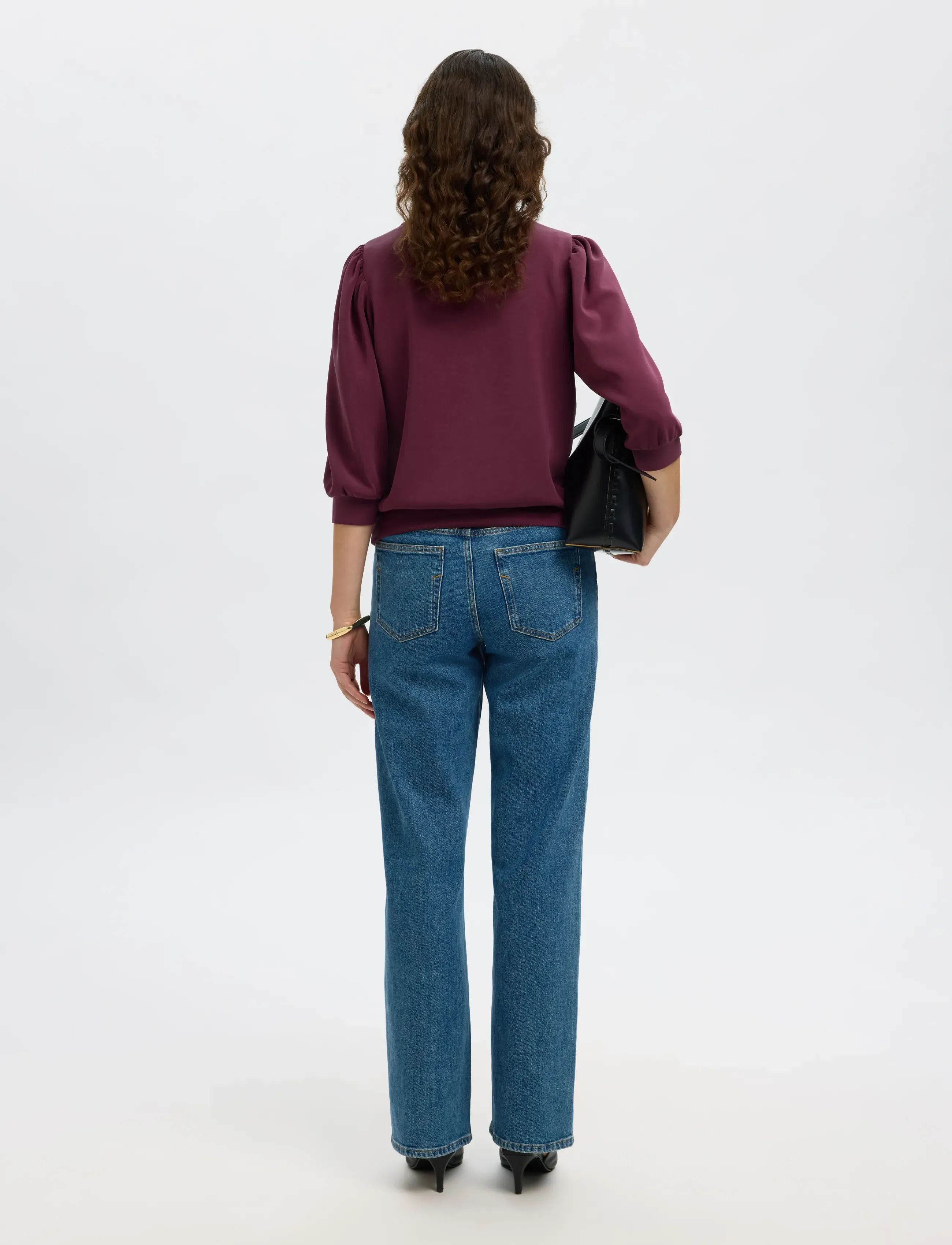 Selected - SLWTENNY 3/4 SWEAT TOP NOOS - langærmede toppe - fig - 3