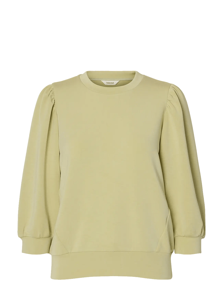 Selected - SLWTENNY 3/4 SWEAT TOP NOOS - långärmade toppar - lint - 1