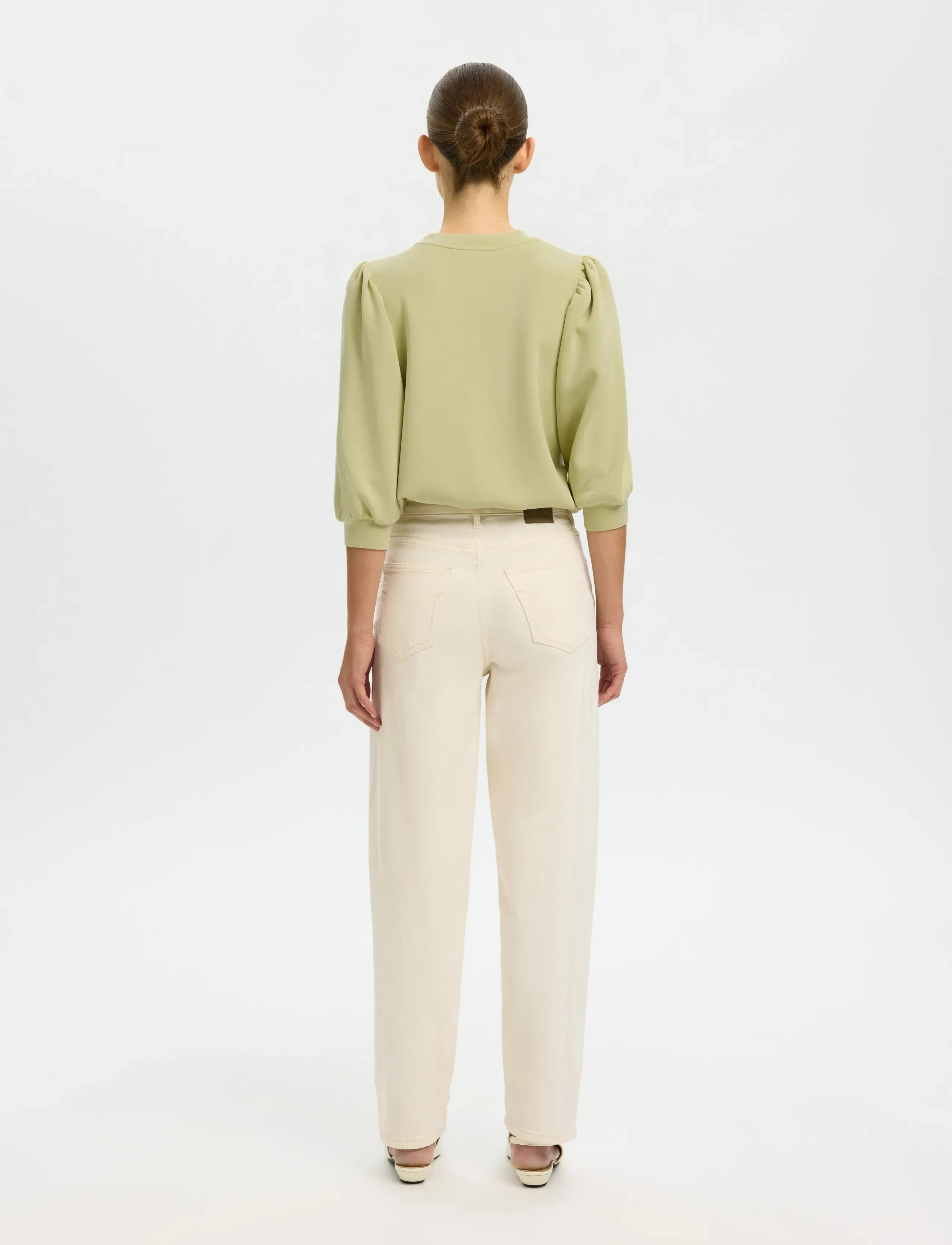 Selected - SLWTENNY 3/4 SWEAT TOP NOOS - langærmede toppe - lint - 2