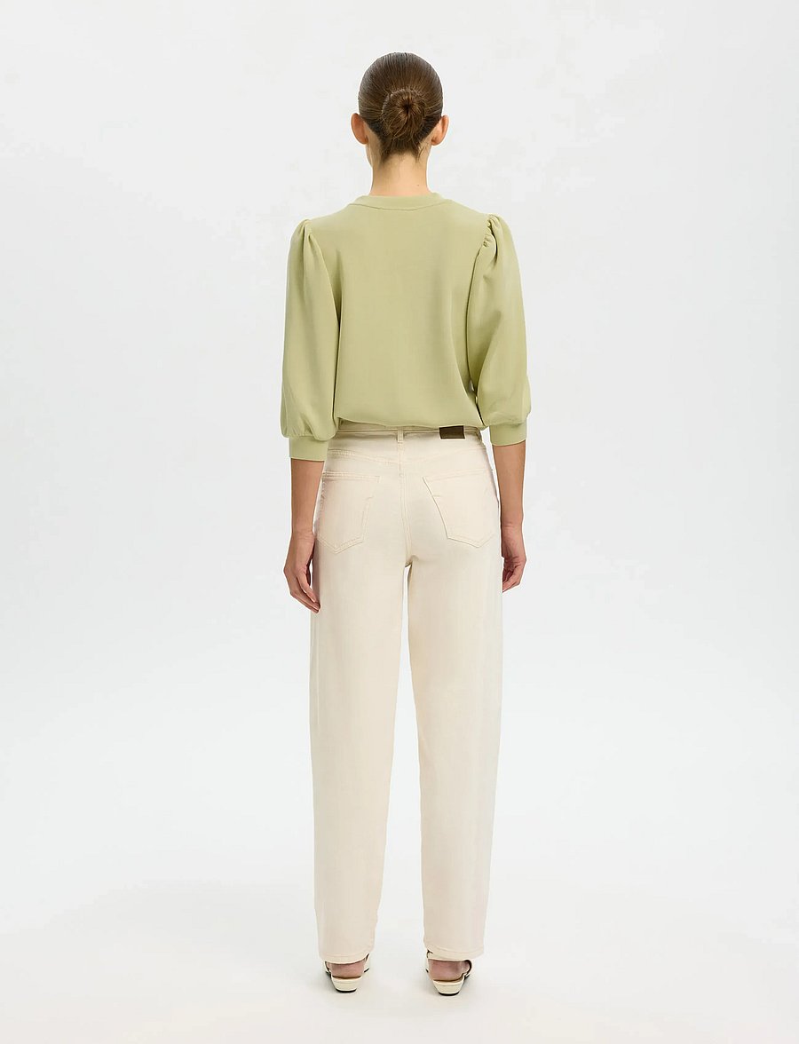 Selected - SLWTENNY 3/4 SWEAT TOP NOOS - långärmade toppar - lint - 2