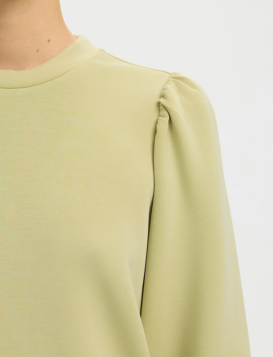 Selected - SLWTENNY 3/4 SWEAT TOP NOOS - långärmade toppar - lint - 4