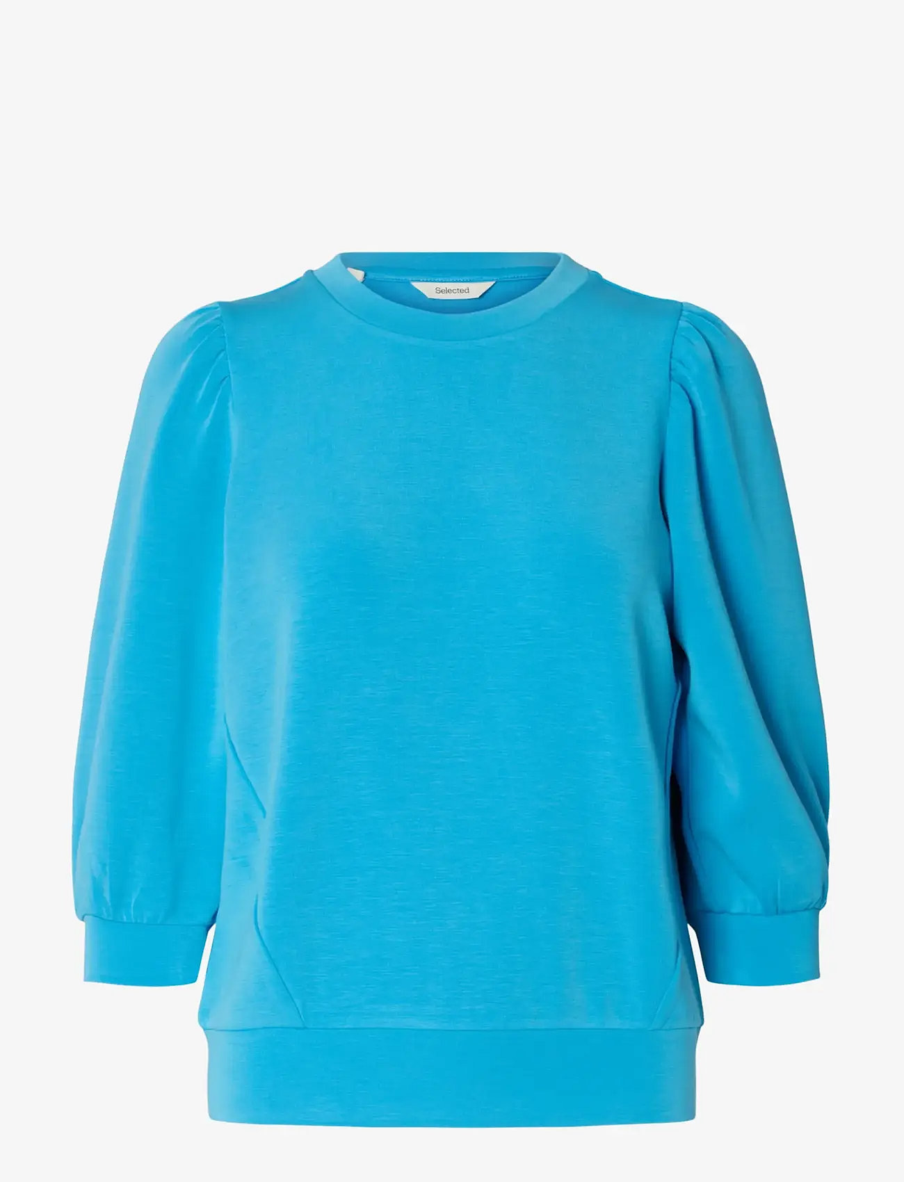 Selected - SLWTENNY 3/4 SWEAT TOP NOOS - dressipluusid - malibu blue - 1