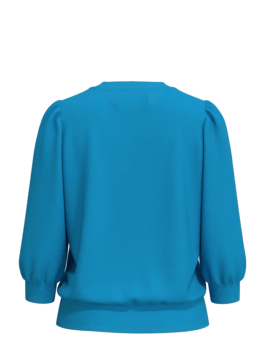 Selected - SLWTENNY 3/4 SWEAT TOP NOOS - langärmlige tops - malibu blue - 2