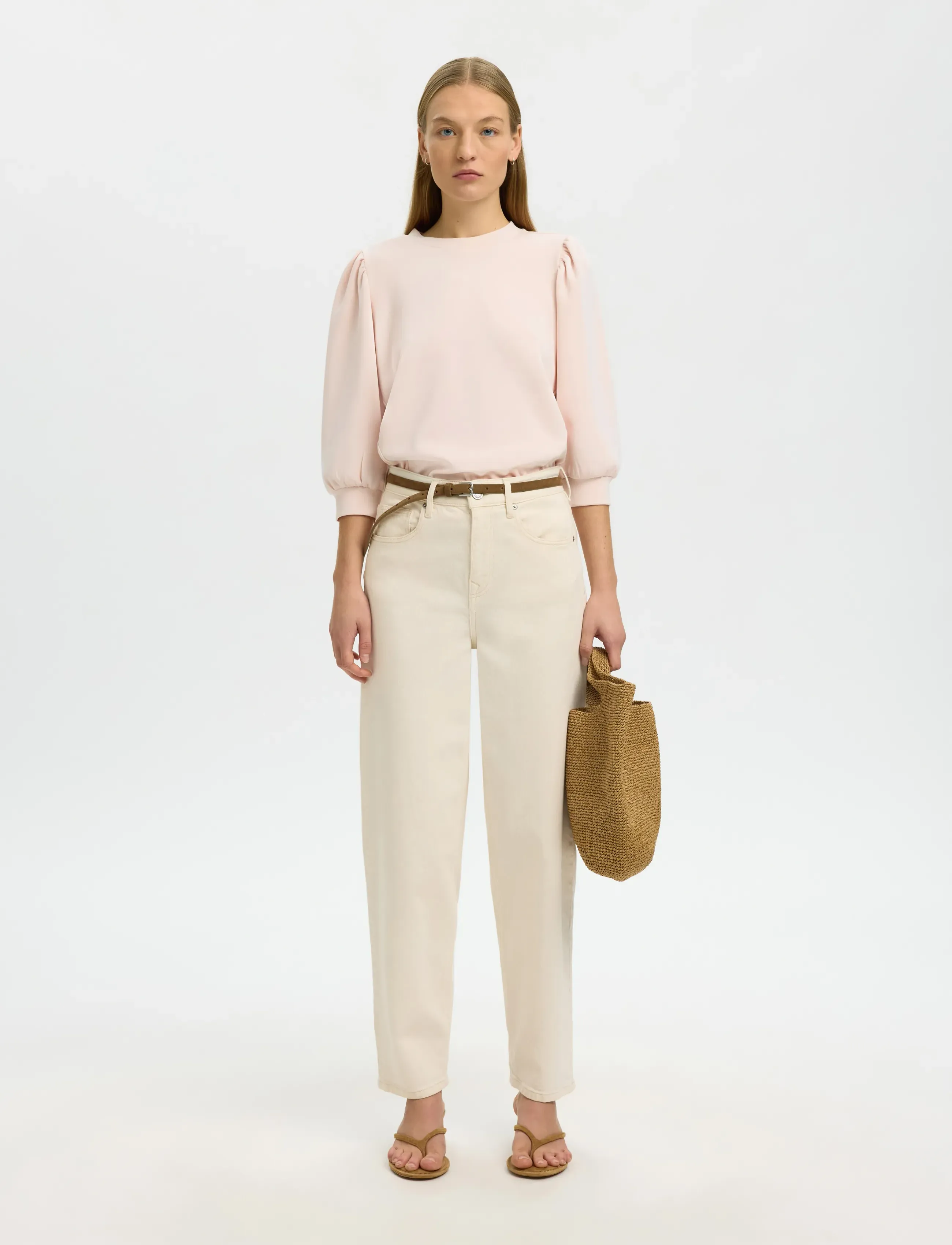 Selected - SLWTENNY 3/4 SWEAT TOP NOOS - langærmede toppe - pale dogwood - 3