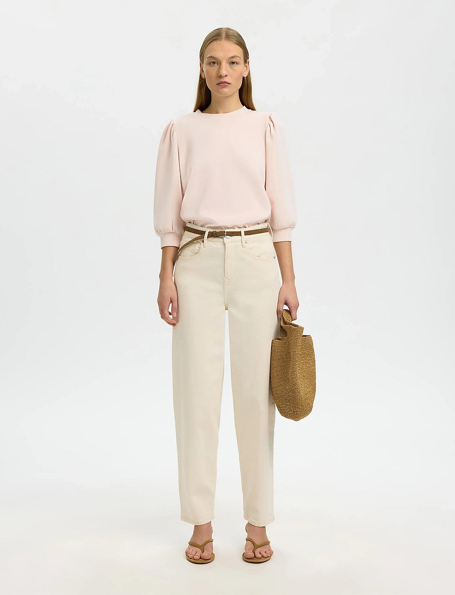 Selected - SLWTENNY 3/4 SWEAT TOP NOOS - langärmlige tops - pale dogwood - 3