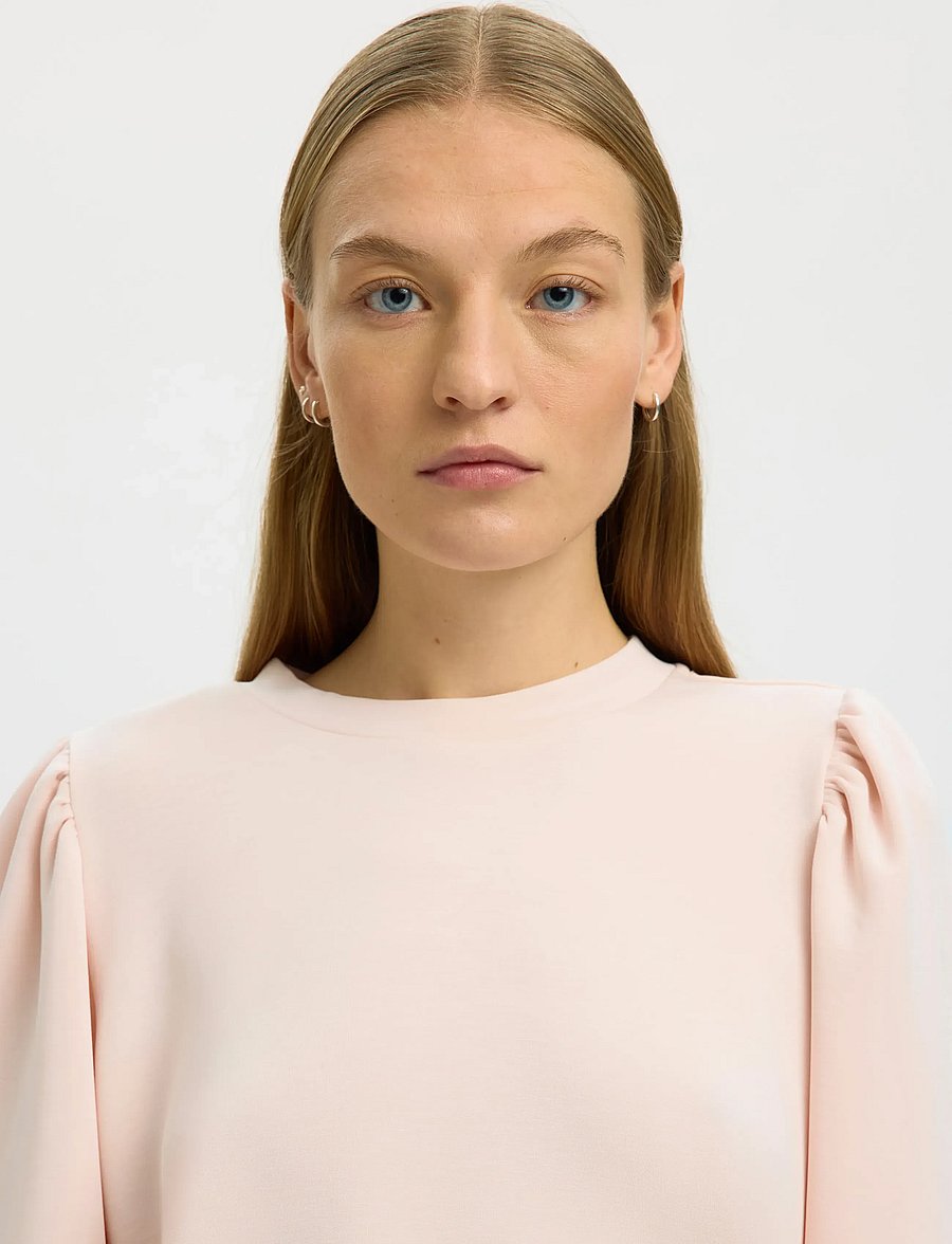 Selected - SLWTENNY 3/4 SWEAT TOP NOOS - langärmlige tops - pale dogwood - 4