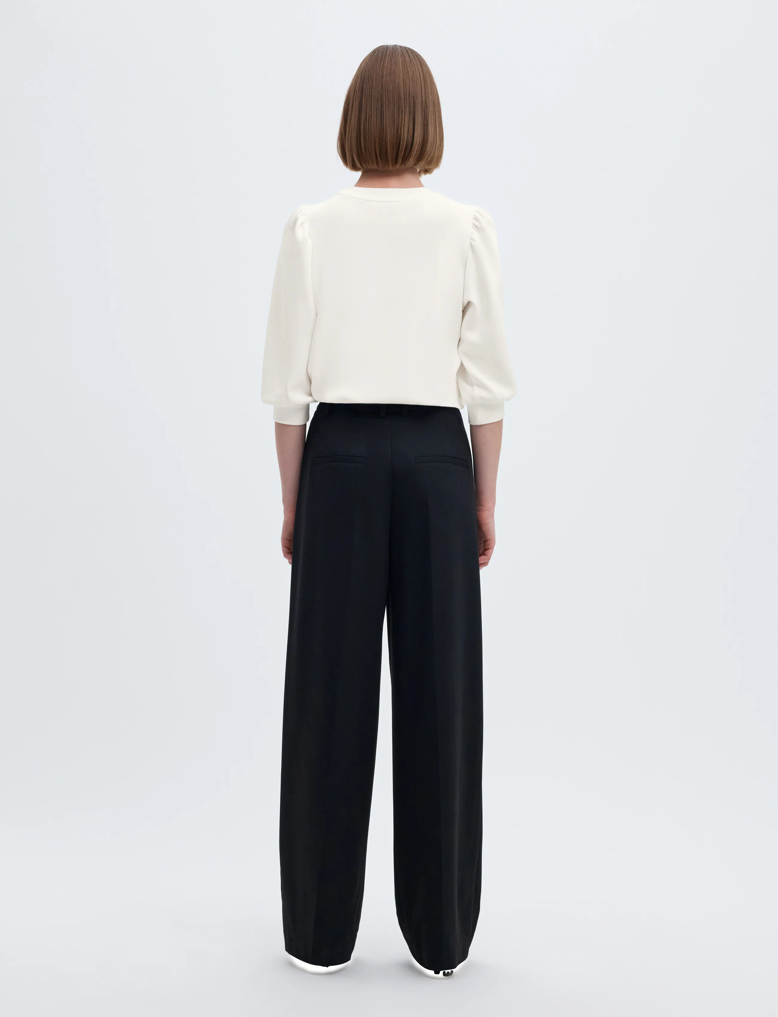 Selected - SLWTENNY 3/4 SWEAT TOP NOOS - höstkläder - snow white - 2