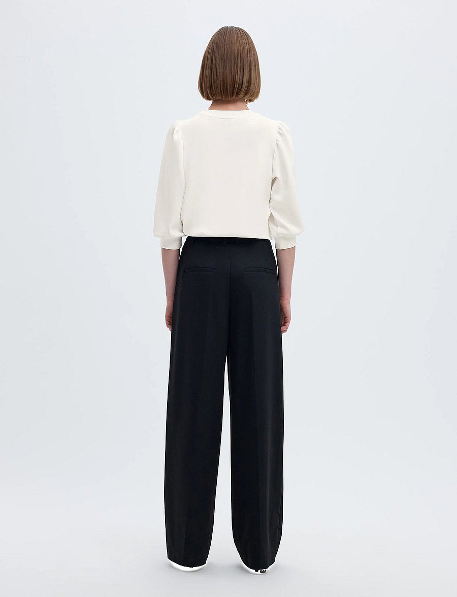 Selected - SLWTENNY 3/4 SWEAT TOP NOOS - pikkade varrukatega topid - snow white - 2