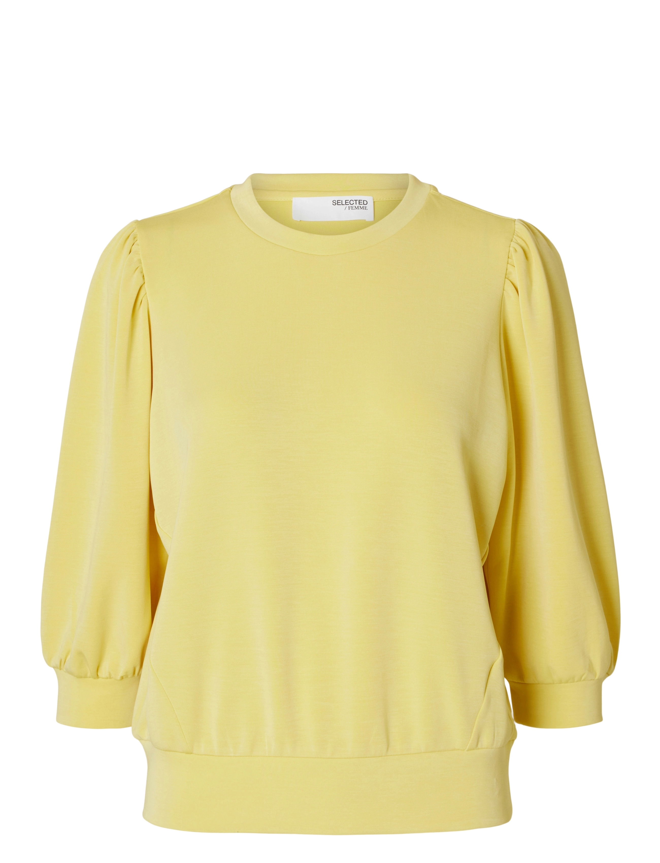 Selected SLWTENNY 3/4 SWEAT TOP NOOS - Langärmlige Tops - SUNDRESS / yellow