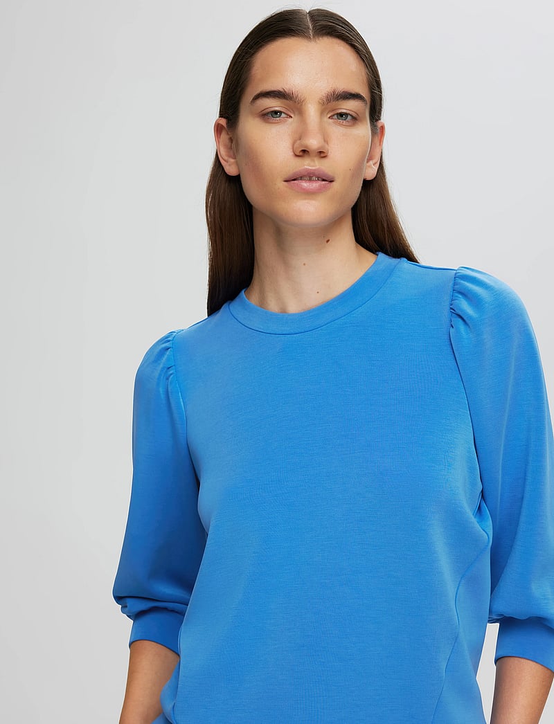 Selected - SLFTENNY 3/4 SWEAT TOP NOOS - dressipluusid - super sonic - 5