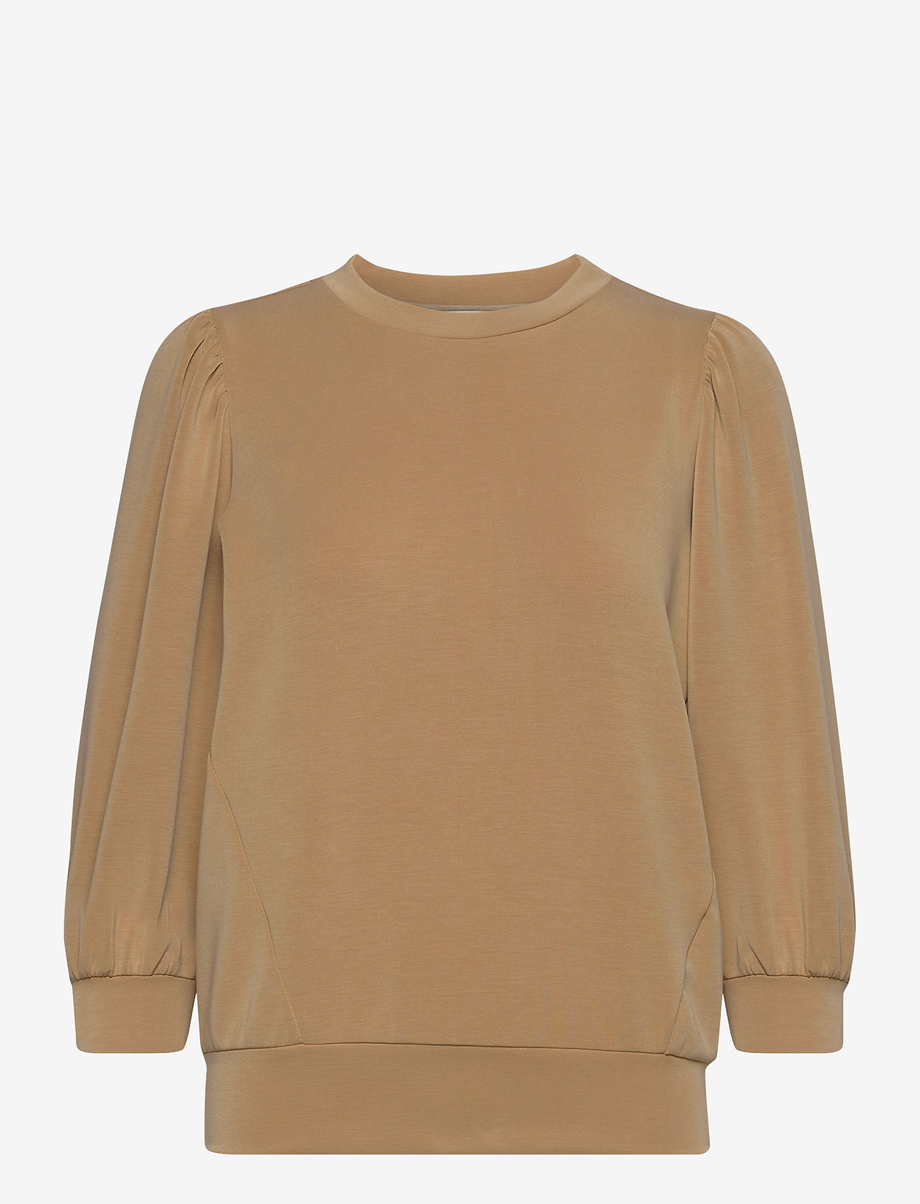 Selected Femme - SLFTENNY 3/4 SWEAT TOP NOOS - hupparit - tannin - 0
