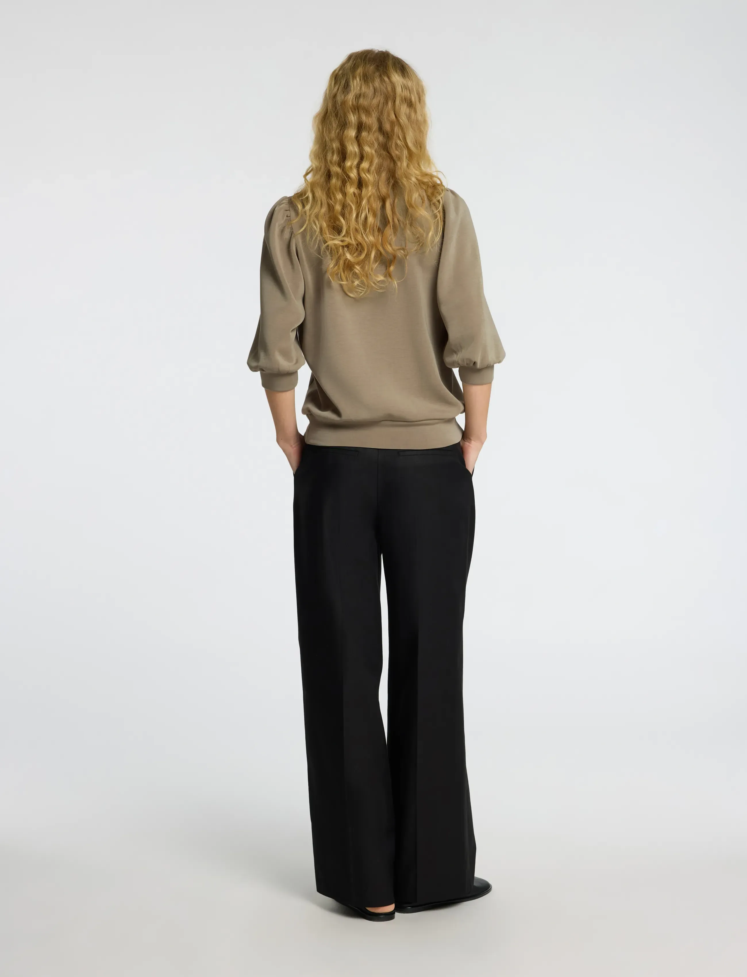 Selected - SLWTENNY 3/4 SWEAT TOP NOOS - langærmede toppe - vetiver - 2