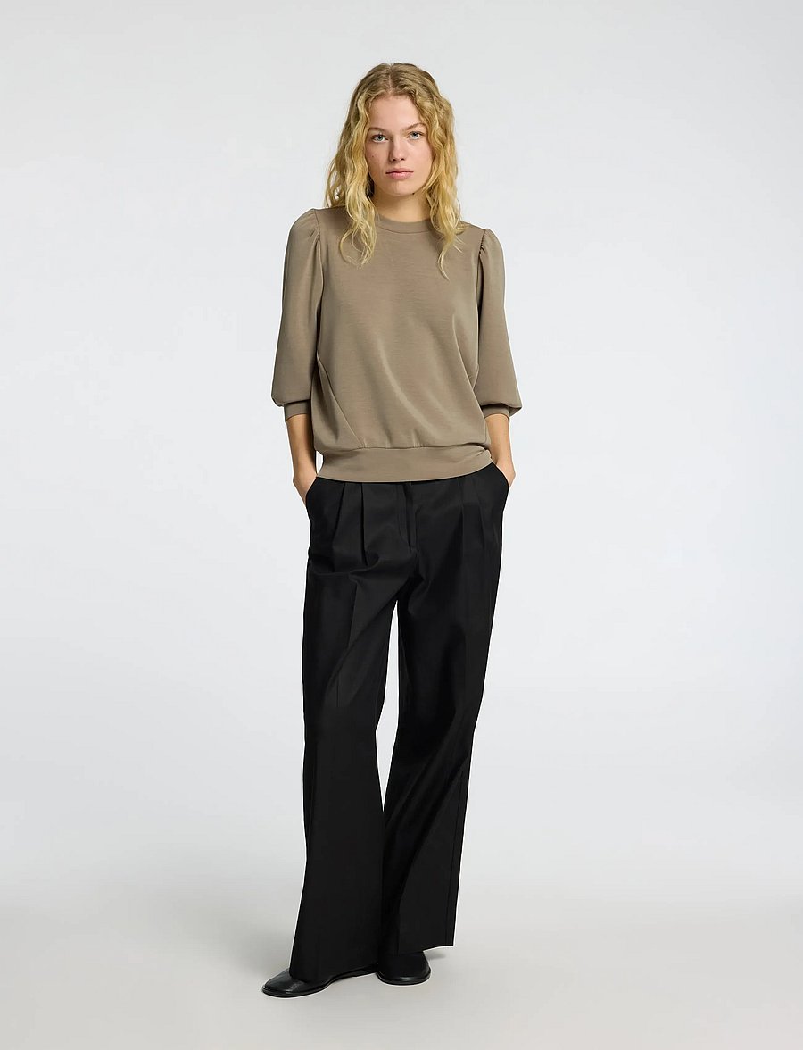 Selected - SLWTENNY 3/4 SWEAT TOP NOOS - långärmade toppar - vetiver - 3