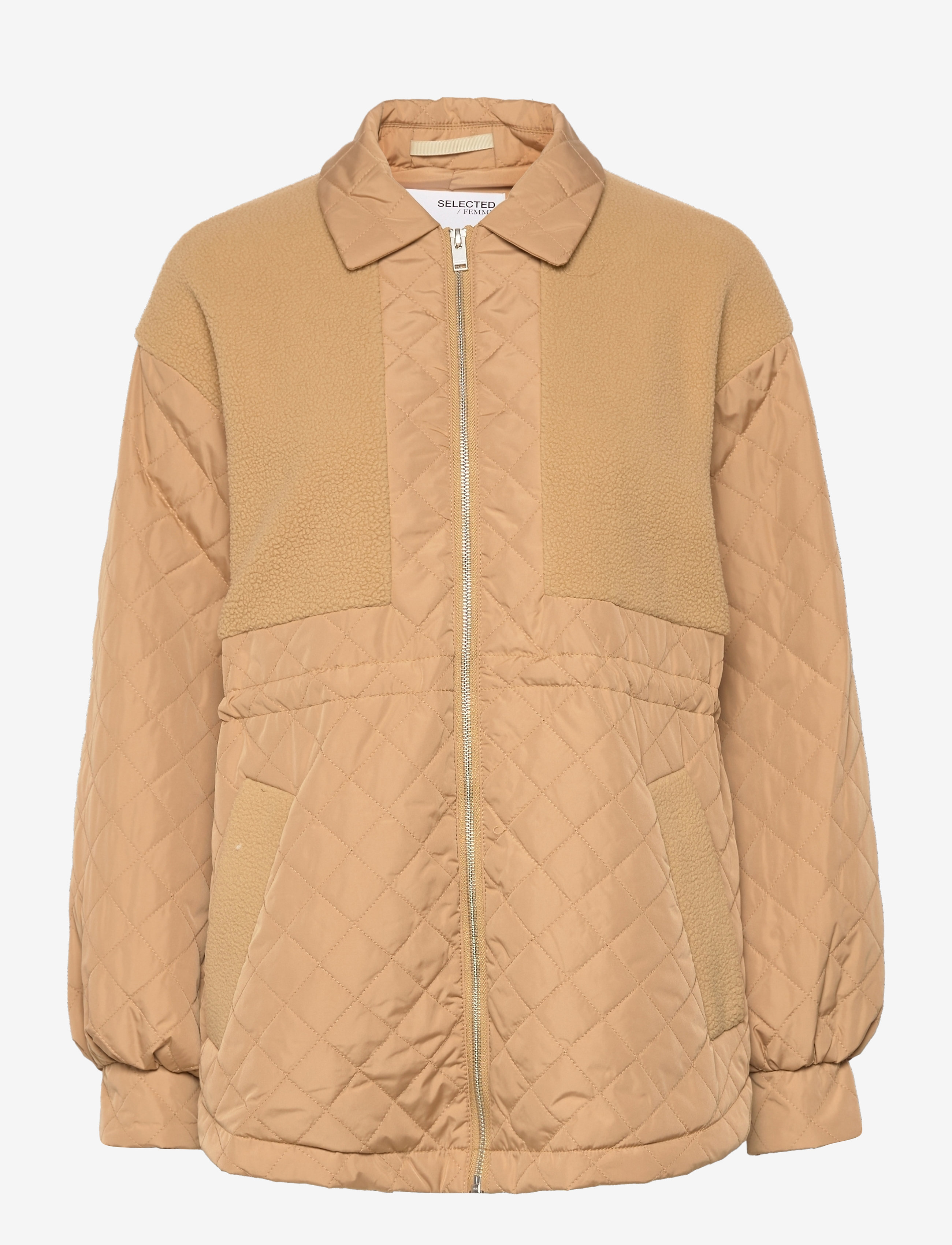 SELECTED Slfnorma Quilted Teddy Jacke W Braun - 34 - Damen