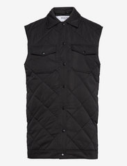 Selected Femme - SLFTINNA LONG QUILTED VEST - quilted vests - black - 0