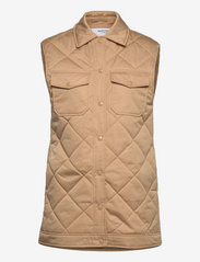 Selected Femme - SLFTINNA LONG QUILTED VEST - gewatteerde vesten - tannin - 0