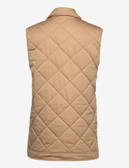Selected Femme - SLFTINNA LONG QUILTED VEST - quilted vests - tannin - 1