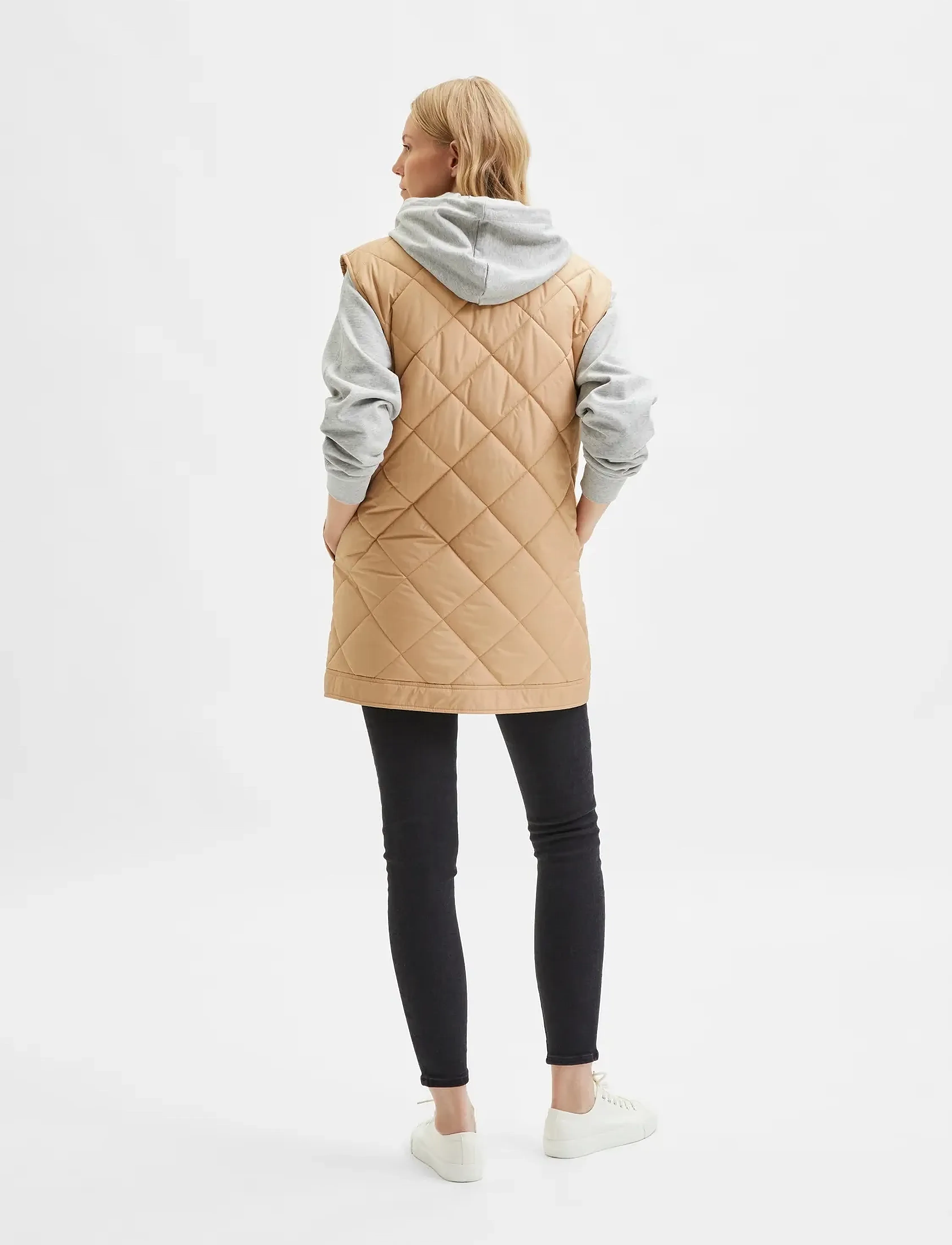 Selected - SLFTINNA LONG QUILTED VEST - gefütterte westen - tannin - 3