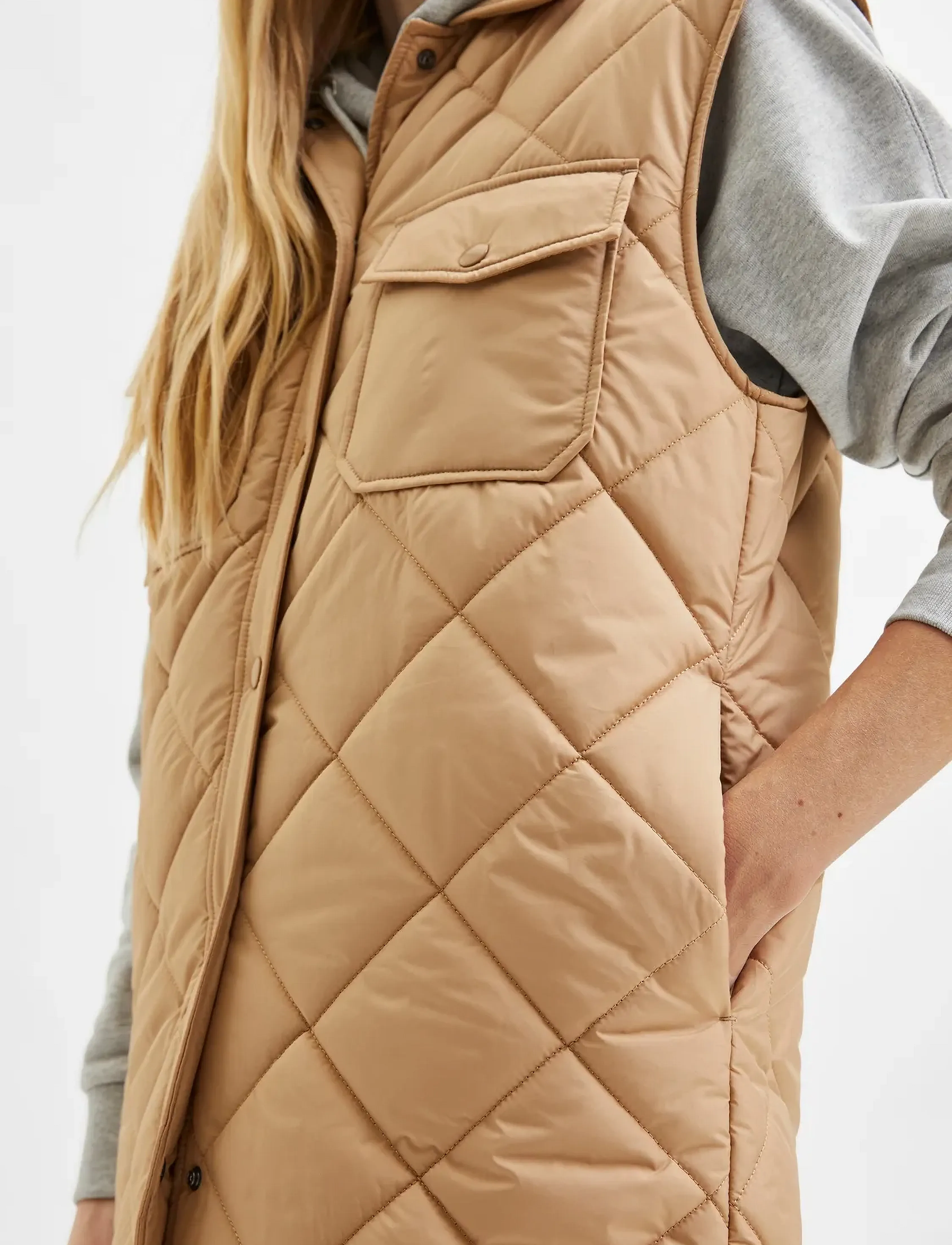 Selected - SLFTINNA LONG QUILTED VEST - gefütterte westen - tannin - 5