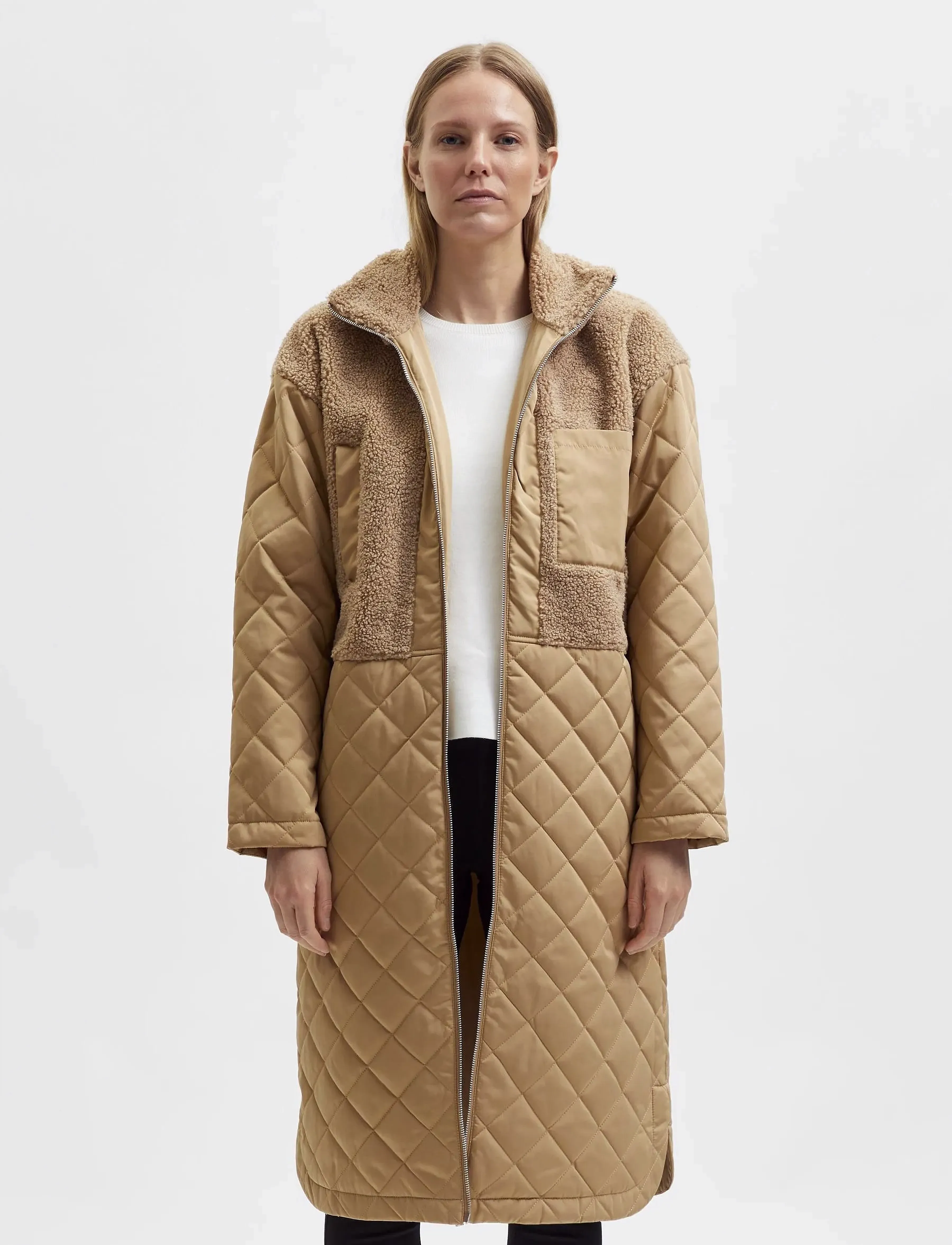 Selected - SLFMOLLY COAT - overtøj - tigers eye - 2