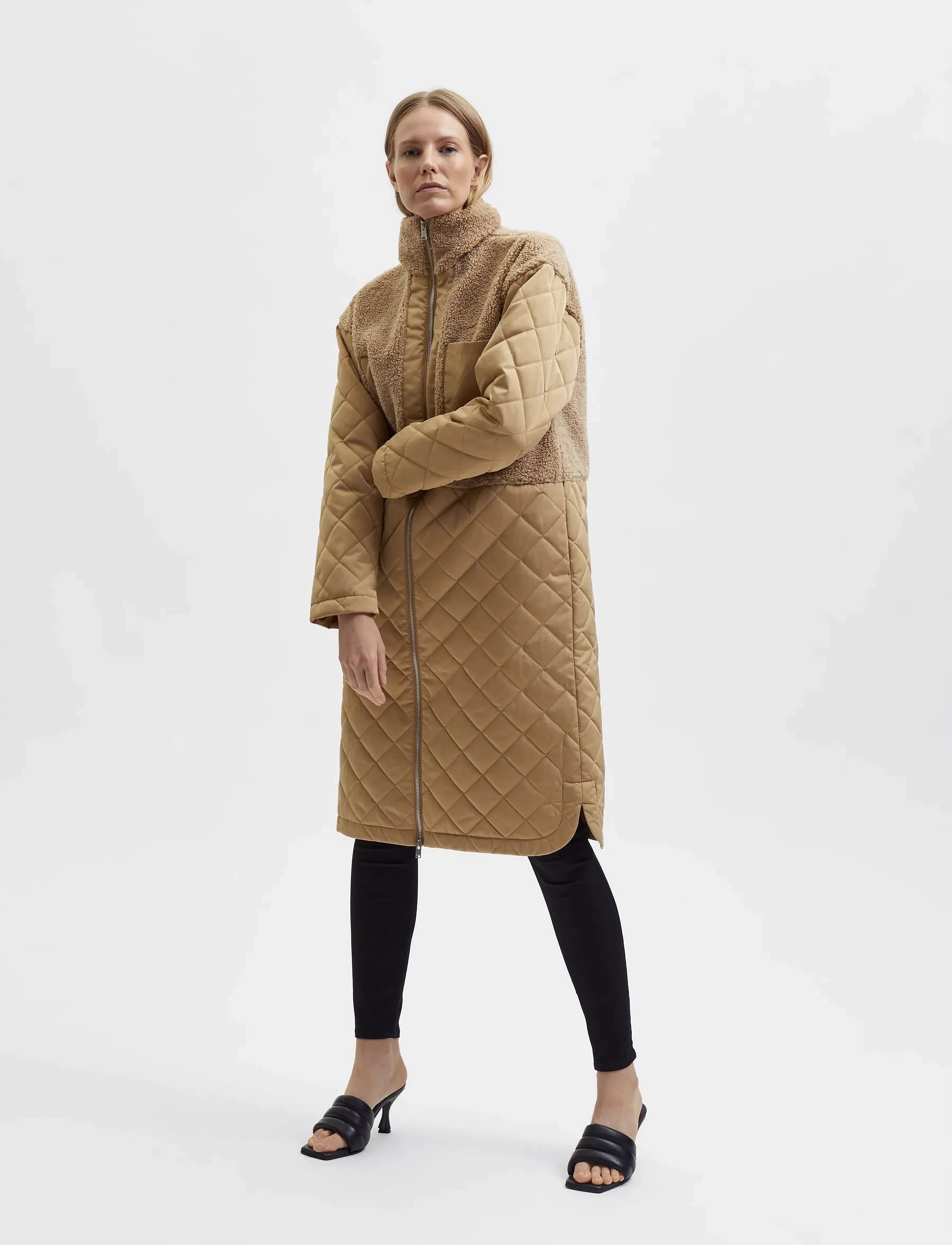 Selected - SLFMOLLY COAT - overtøj - tigers eye - 4