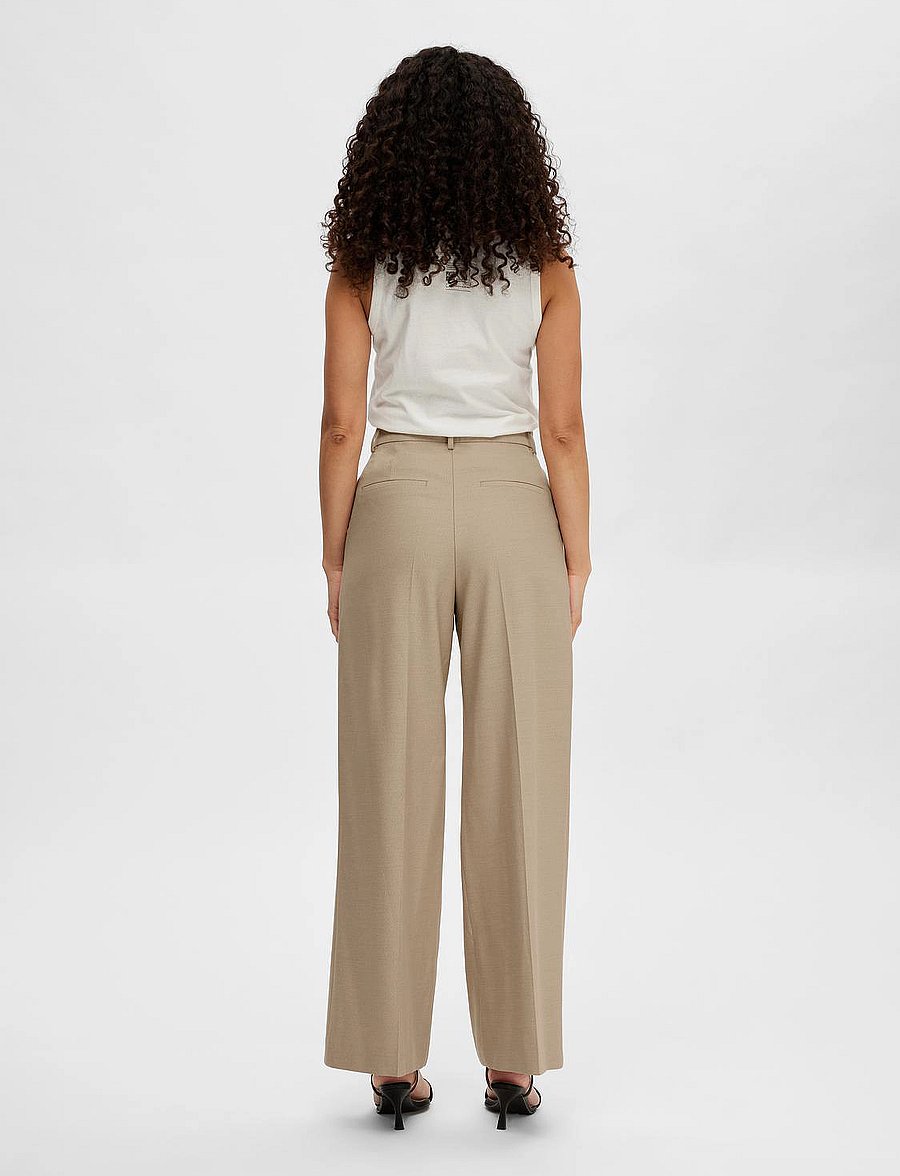 Selected - SLFELIANA HW WIDE PANT B - nomad - 3