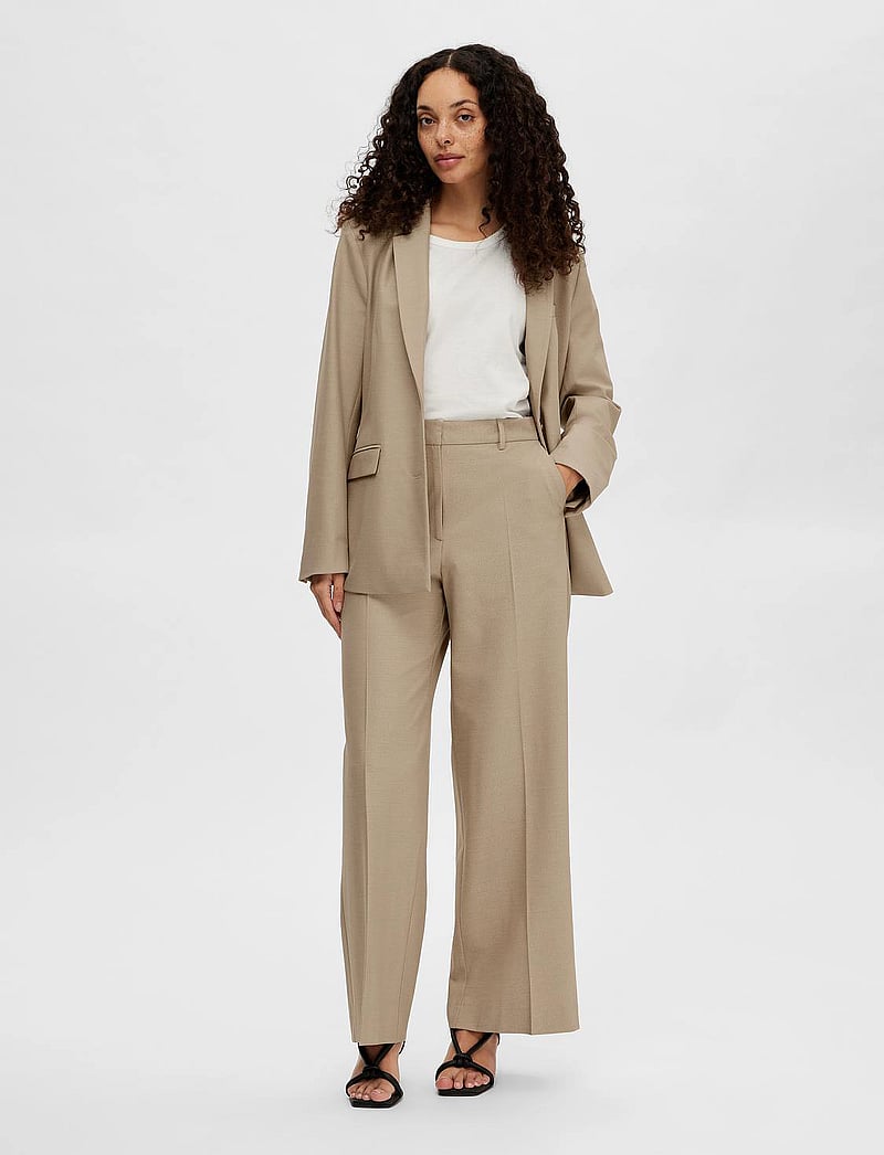 Selected - SLFELIANA HW WIDE PANT B - habitbukser - nomad - 4