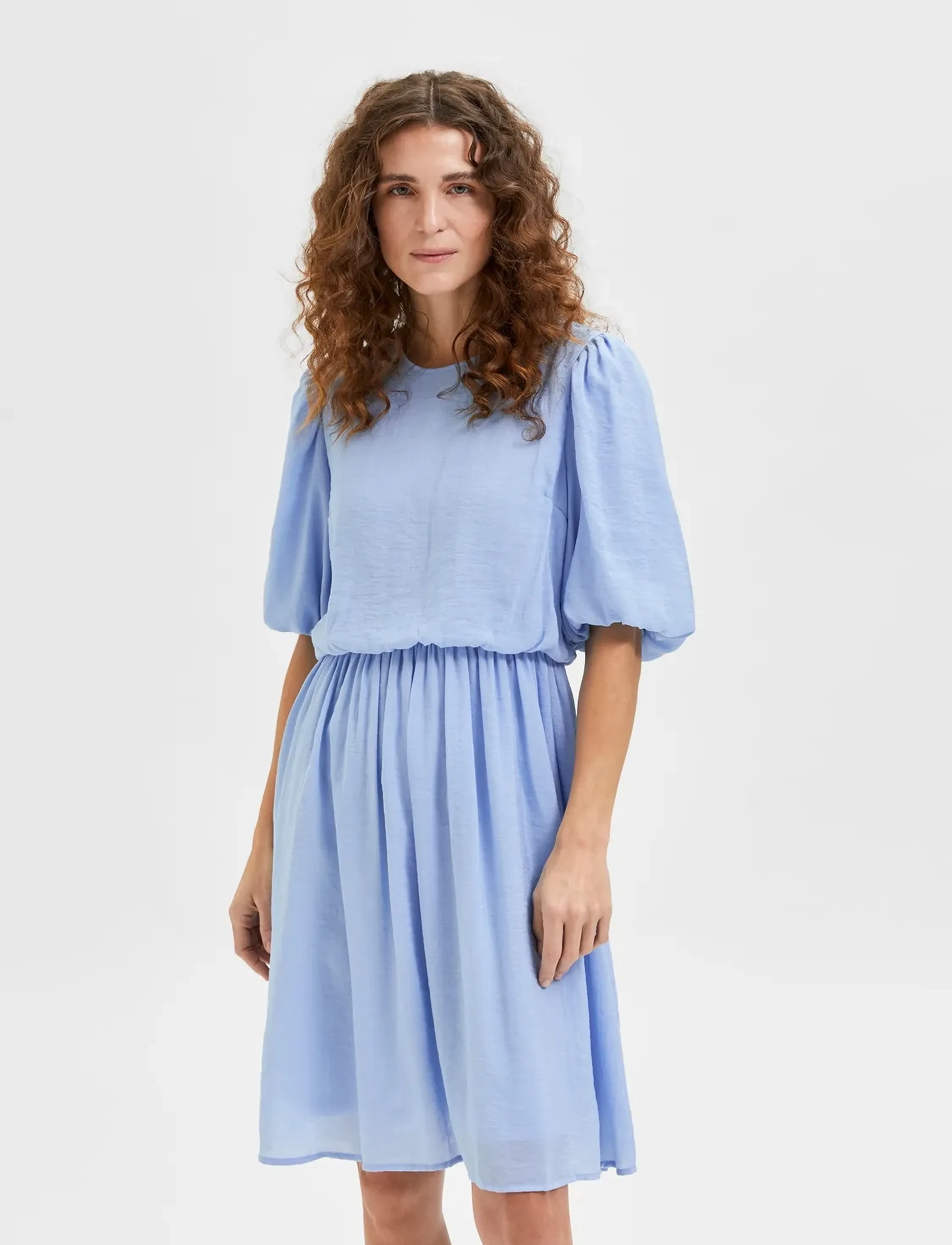 Selected SLFSULINA 2/4HORT DRESS M - Kjoler - BLUE BELL / blue