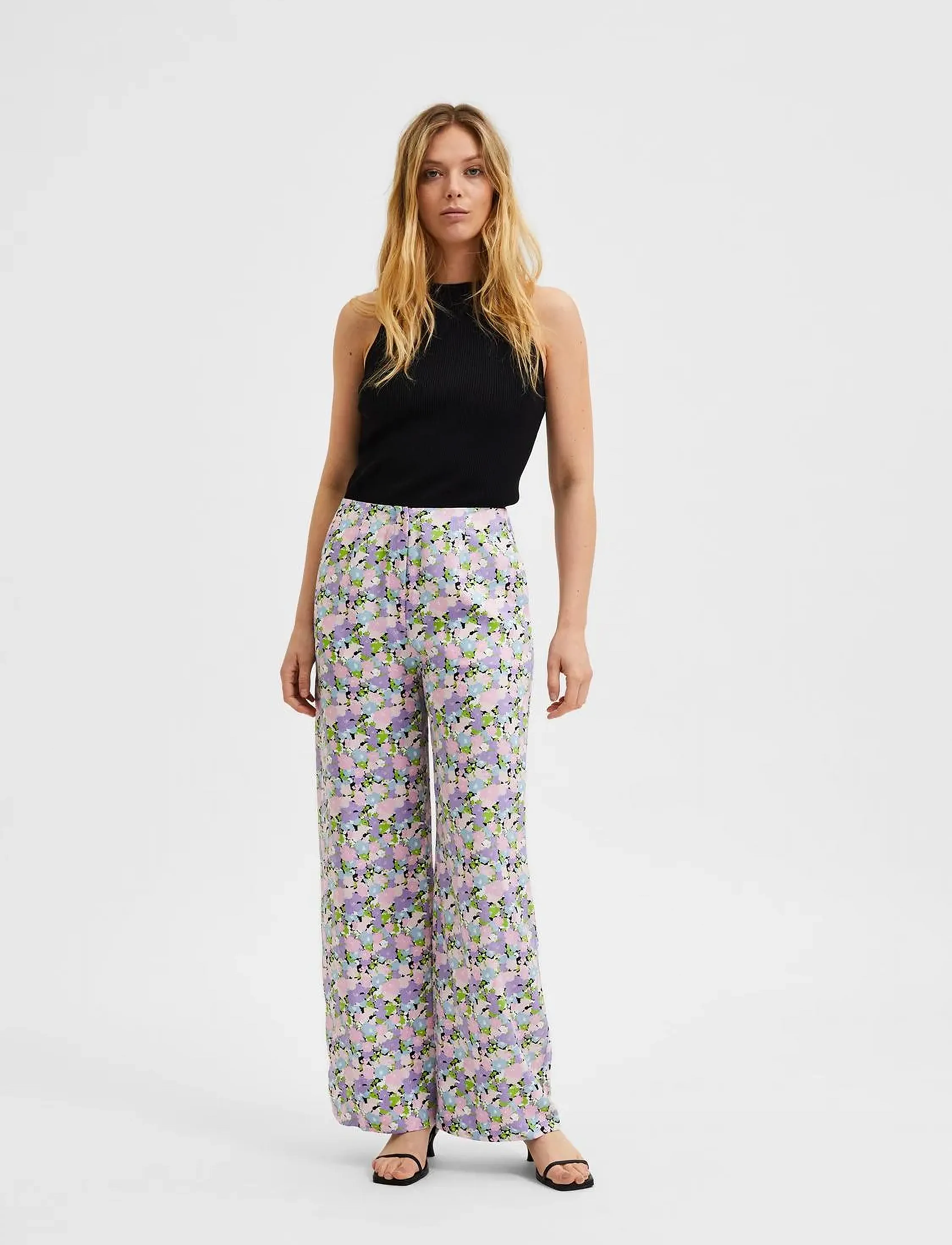 Selected - SLFJUDITA HW WIDE PANT B - hosen mit weitem bein - violet tulip - 4